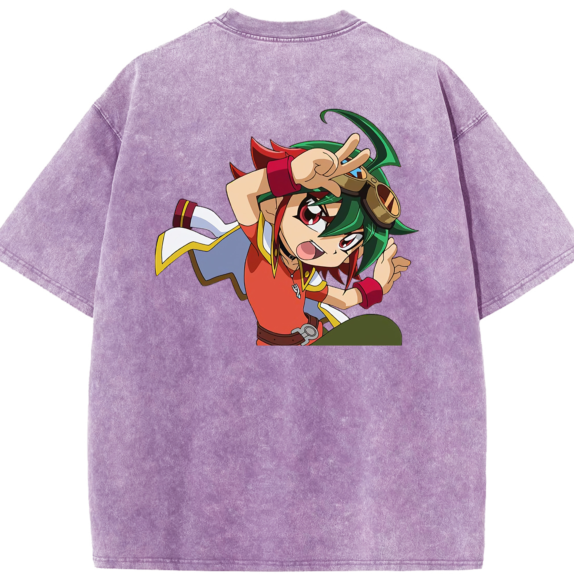 （画像用） 遊☆戯☆王 Yu-Gi-Oh! 綿100% ヴィンテージ風 半袖Tシャツ（背面プリント）