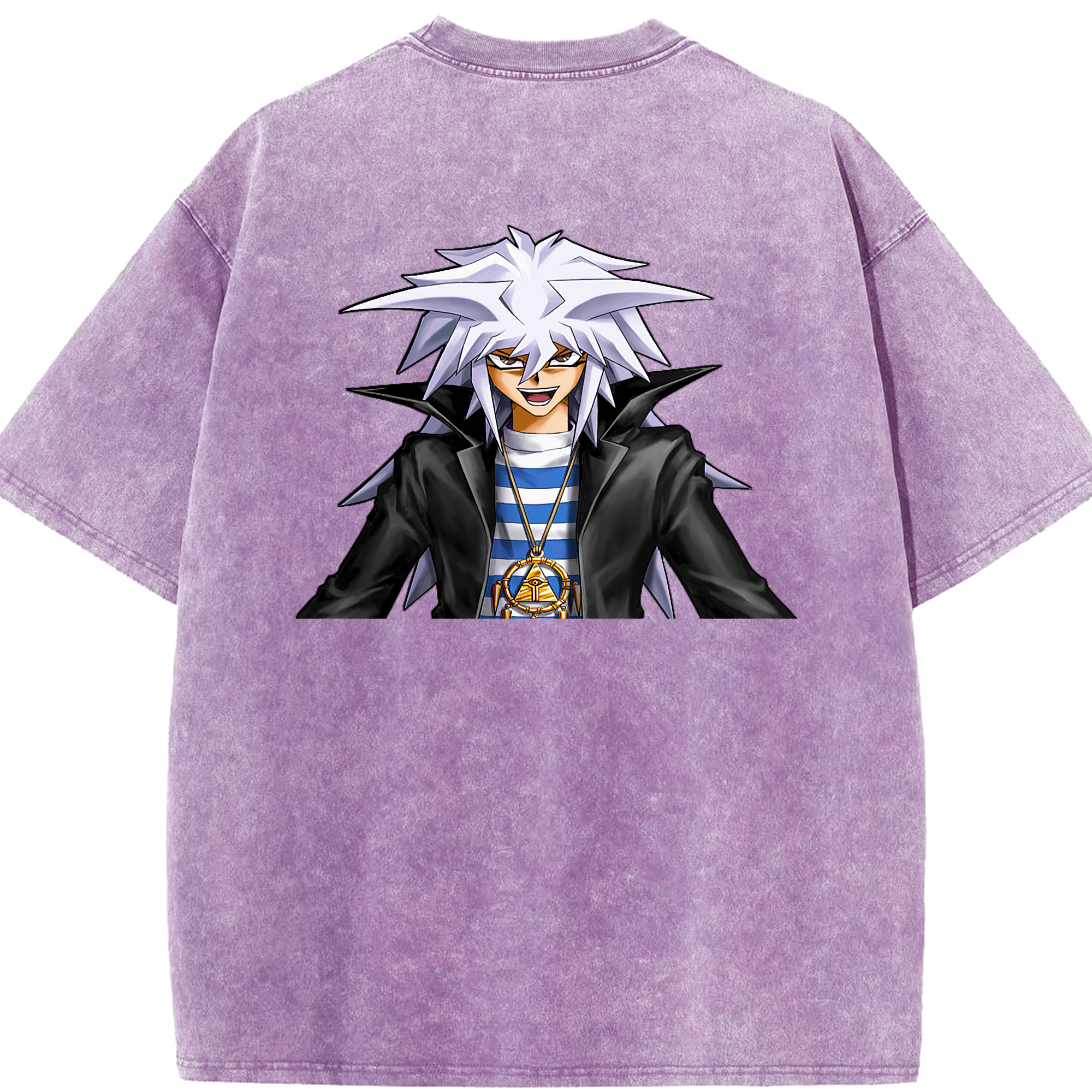 （画像用） 遊☆戯☆王 Yu-Gi-Oh! 綿100% ヴィンテージ風 半袖Tシャツ（背面プリント）