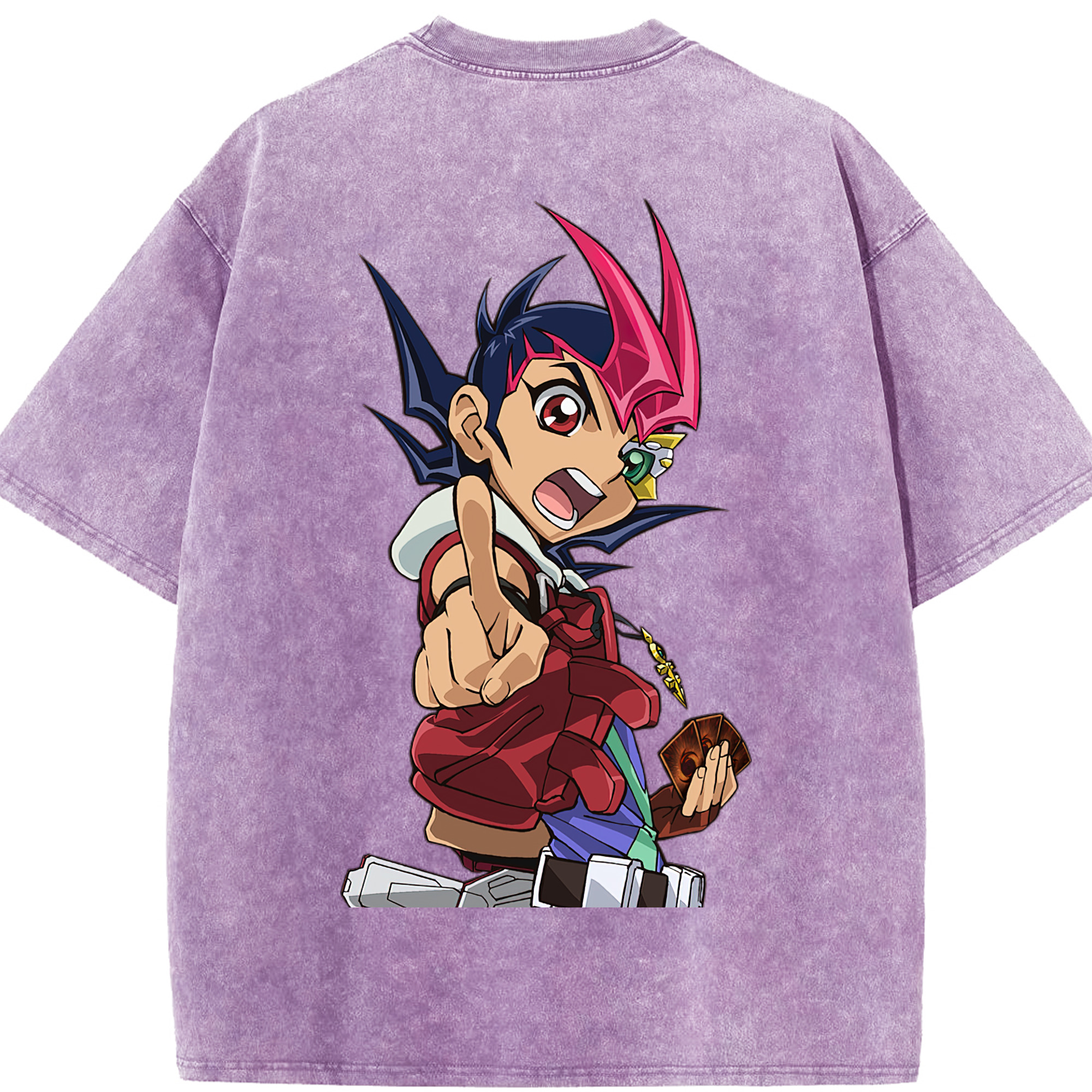 （画像用） 遊☆戯☆王 Yu-Gi-Oh! 綿100% ヴィンテージ風 半袖Tシャツ（背面プリント）