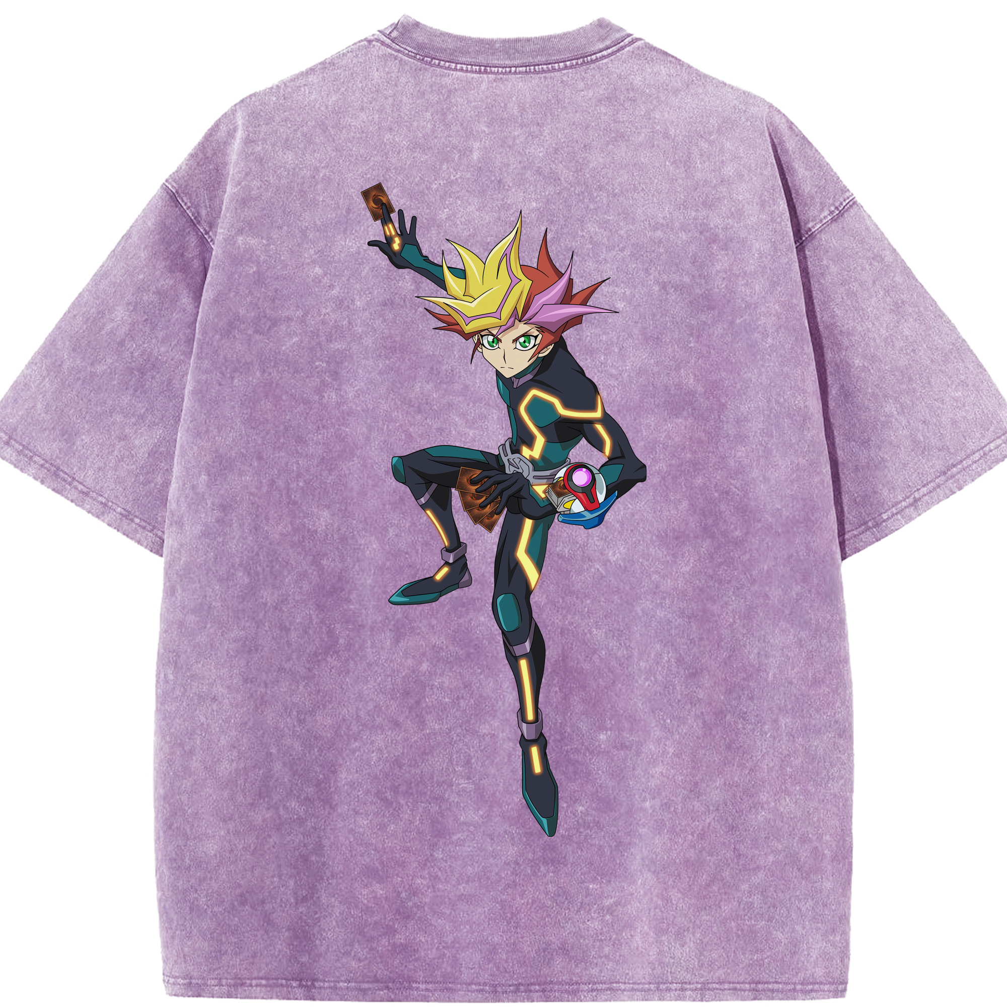 （画像用） 遊☆戯☆王 Yu-Gi-Oh! 綿100% ヴィンテージ風 半袖Tシャツ（背面プリント）