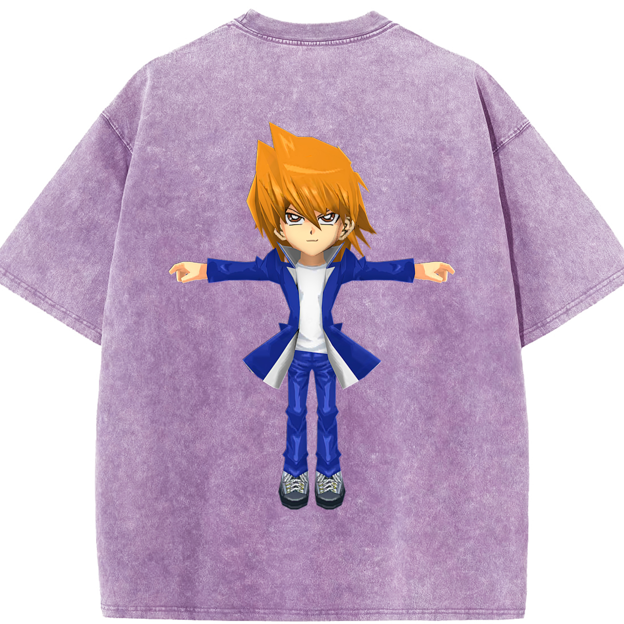 （画像用） 遊☆戯☆王 Yu-Gi-Oh! 綿100% ヴィンテージ風 半袖Tシャツ（背面プリント）