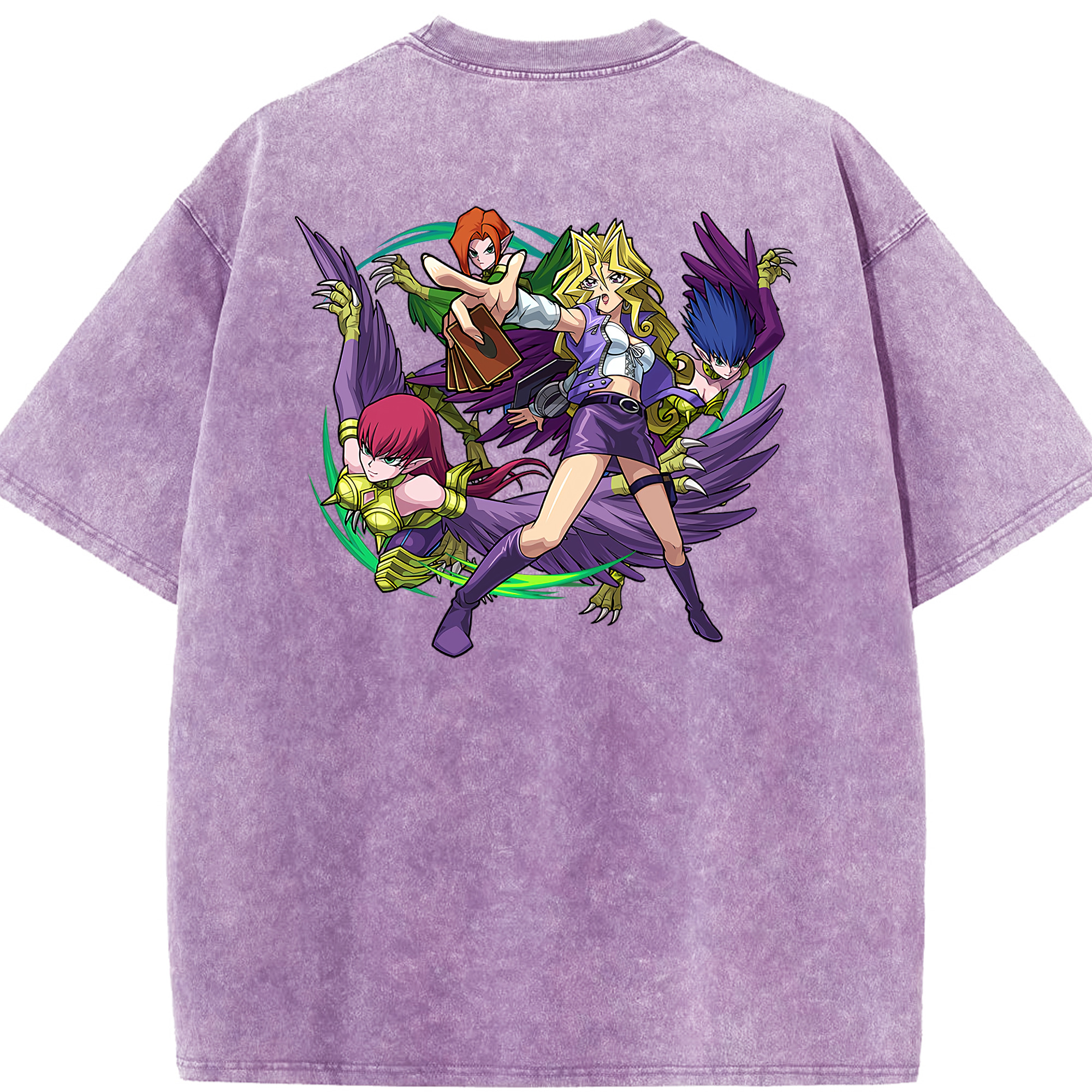 （画像用） 遊☆戯☆王 Yu-Gi-Oh! 綿100% ヴィンテージ風 半袖Tシャツ（背面プリント）