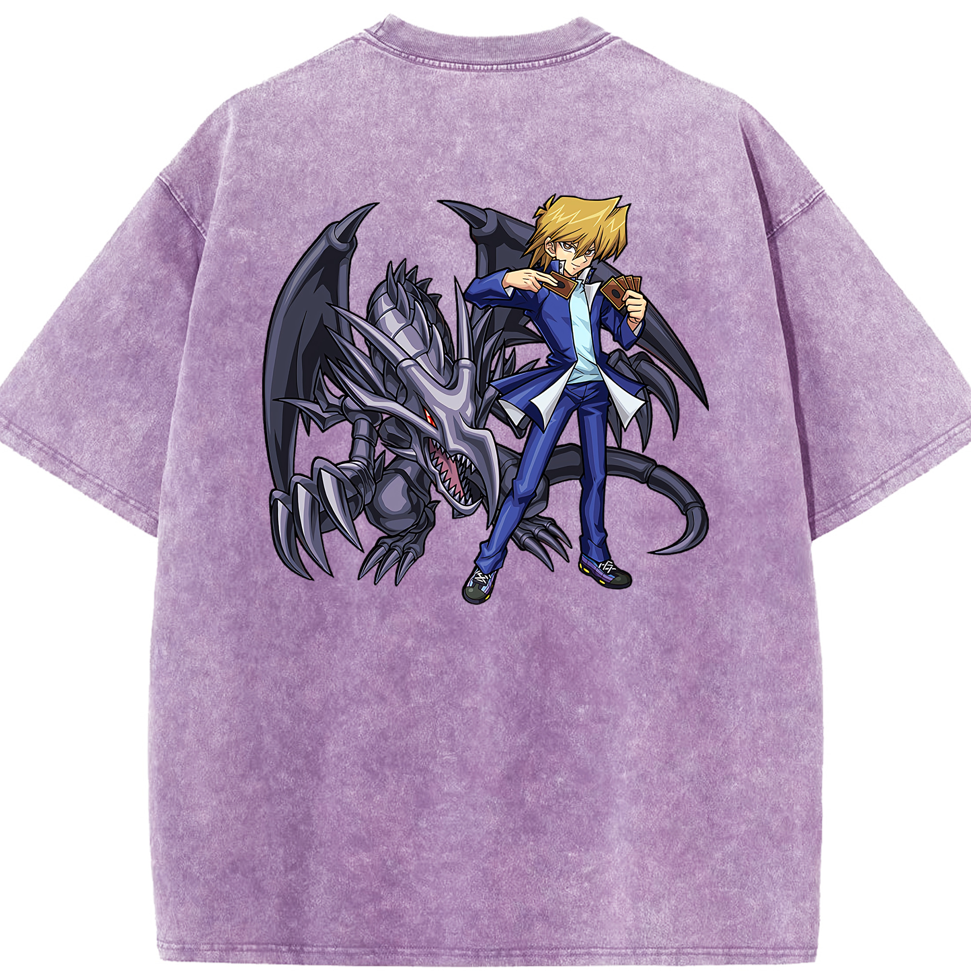 （画像用） 遊☆戯☆王 Yu-Gi-Oh! 綿100% ヴィンテージ風 半袖Tシャツ（背面プリント）