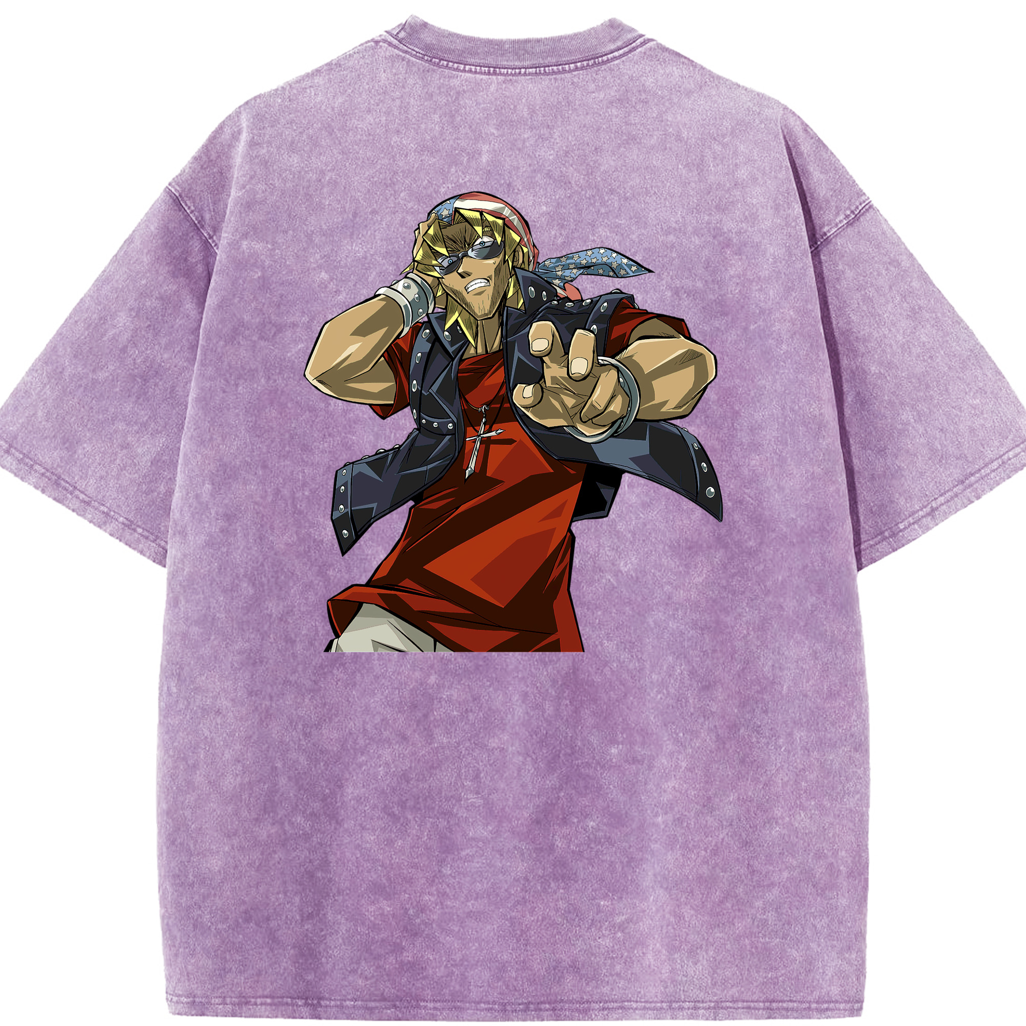 （画像用） 遊☆戯☆王 Yu-Gi-Oh! 綿100% ヴィンテージ風 半袖Tシャツ（背面プリント）