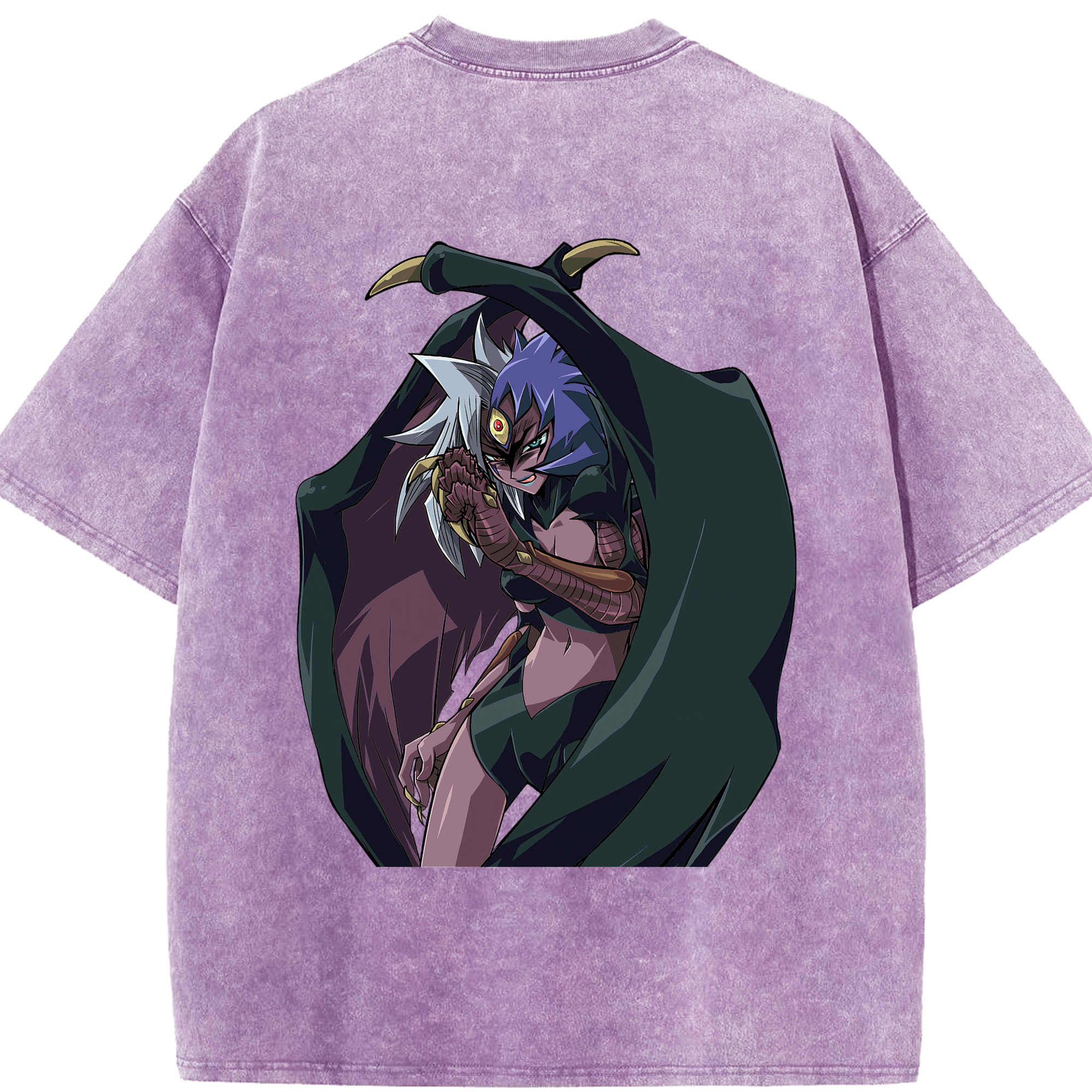 （画像用） 遊☆戯☆王 Yu-Gi-Oh! 綿100% ヴィンテージ風 半袖Tシャツ（背面プリント）