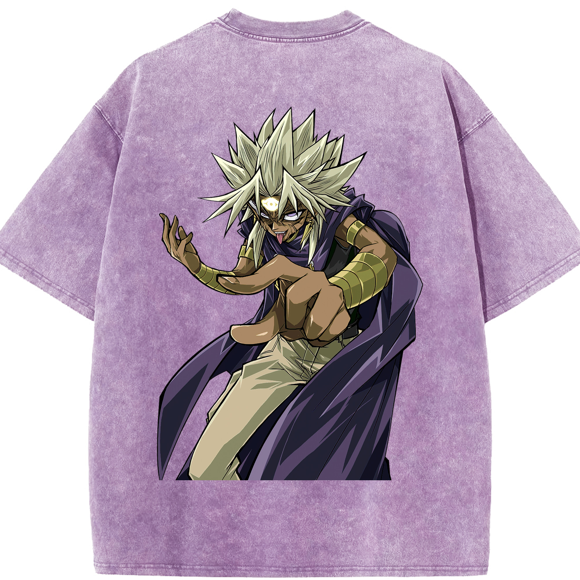 （画像用） 遊☆戯☆王 Yu-Gi-Oh! 綿100% ヴィンテージ風 半袖Tシャツ（背面プリント）