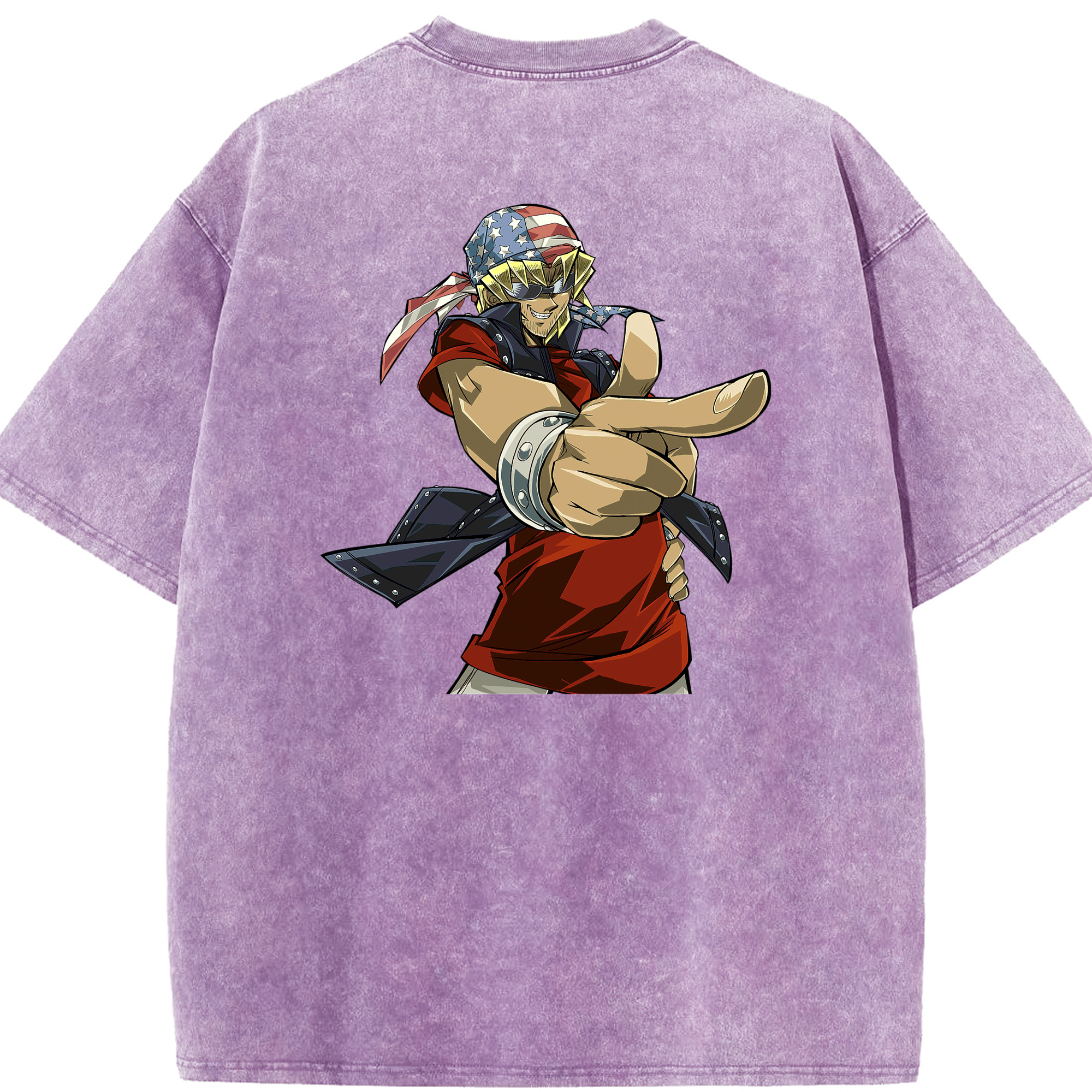 （画像用） 遊☆戯☆王 Yu-Gi-Oh! 綿100% ヴィンテージ風 半袖Tシャツ（背面プリント）