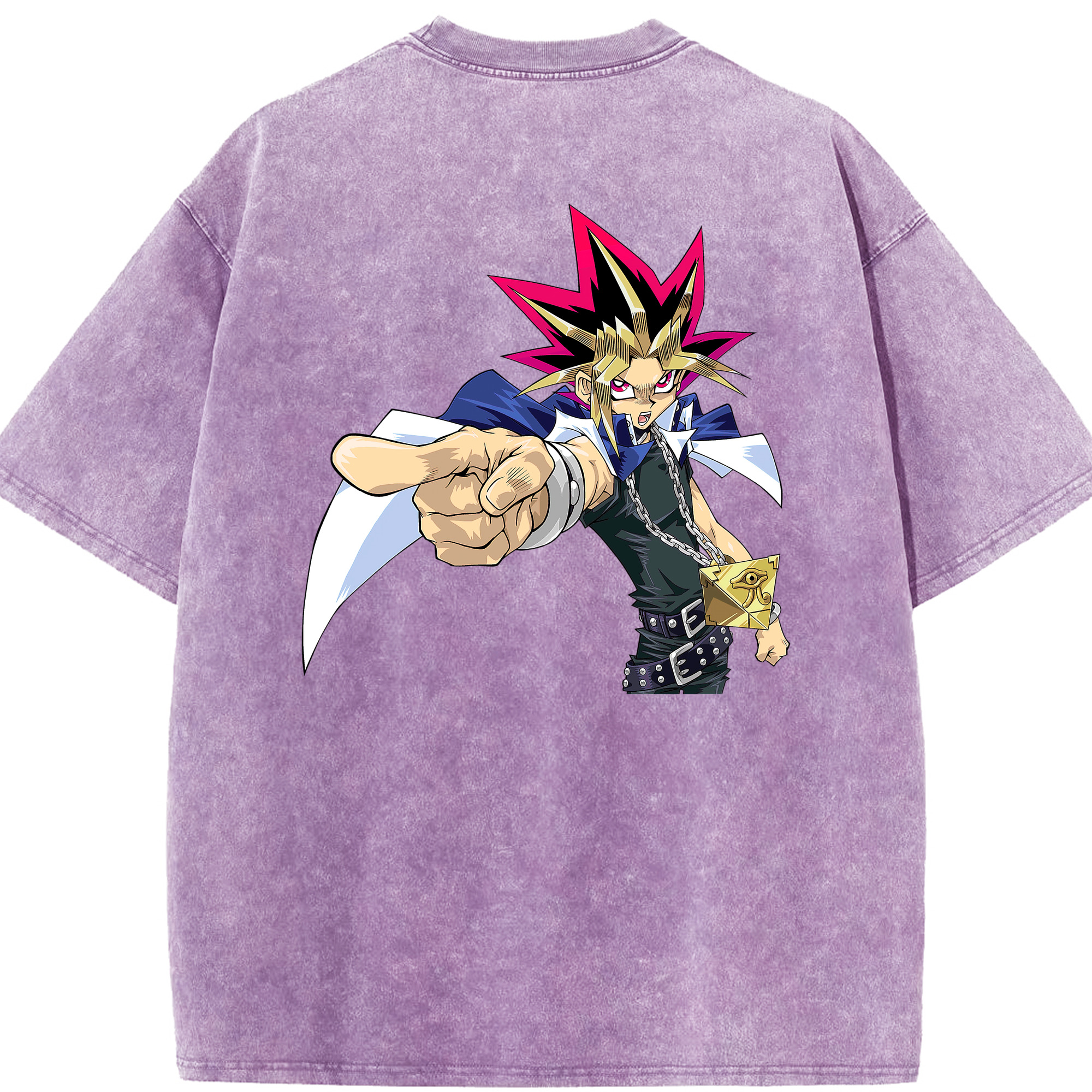 （画像用） 遊☆戯☆王 Yu-Gi-Oh! 綿100% ヴィンテージ風 半袖Tシャツ（背面プリント）