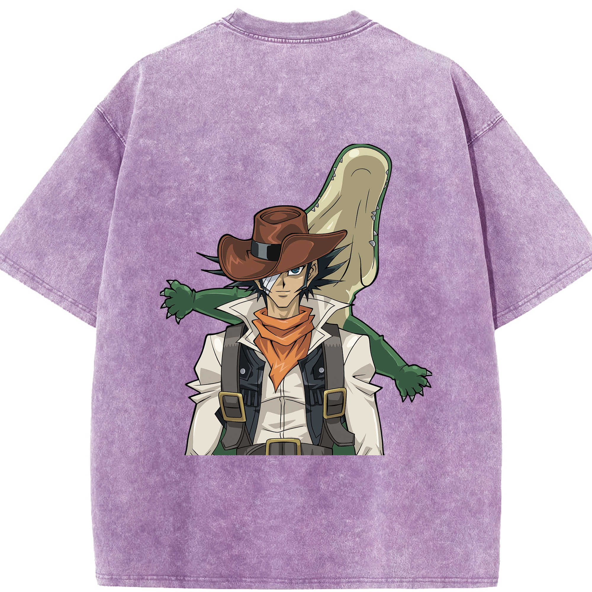 （画像用） 遊☆戯☆王 Yu-Gi-Oh! 綿100% ヴィンテージ風 半袖Tシャツ（背面プリント）