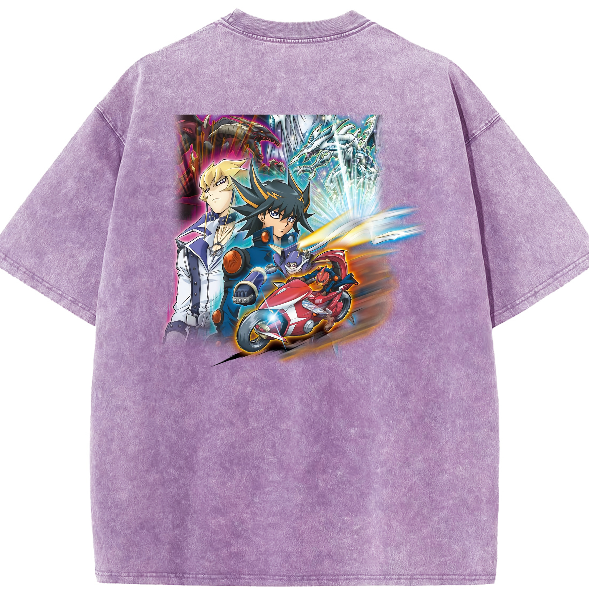 （画像用） 遊☆戯☆王 Yu-Gi-Oh! 綿100% ヴィンテージ風 半袖Tシャツ（背面プリント）