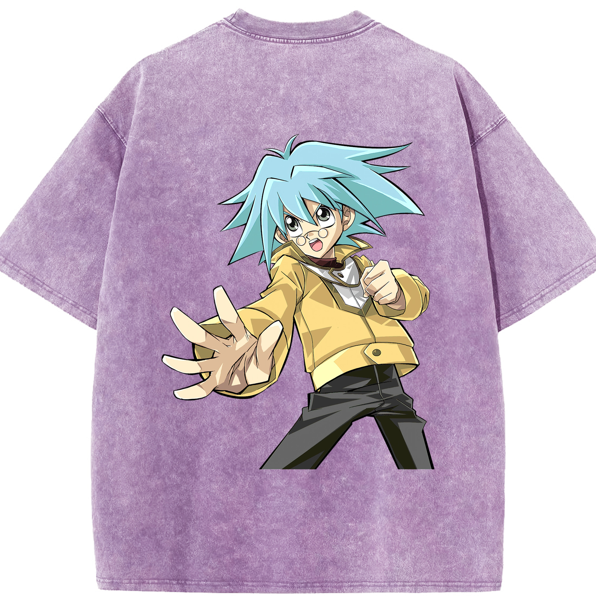 （画像用） 遊☆戯☆王 Yu-Gi-Oh! 綿100% ヴィンテージ風 半袖Tシャツ（背面プリント）
