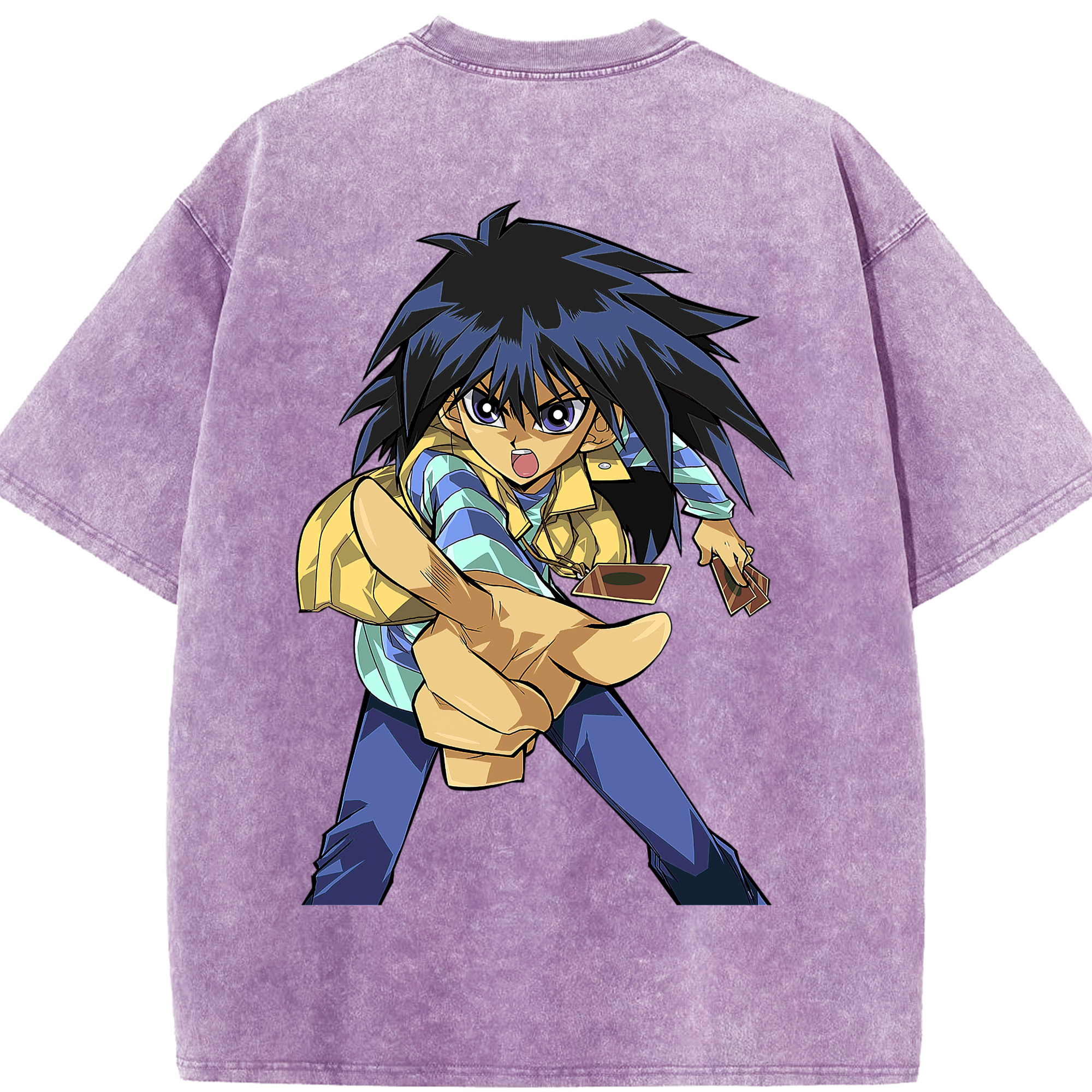（画像用） 遊☆戯☆王 Yu-Gi-Oh! 綿100% ヴィンテージ風 半袖Tシャツ（背面プリント）