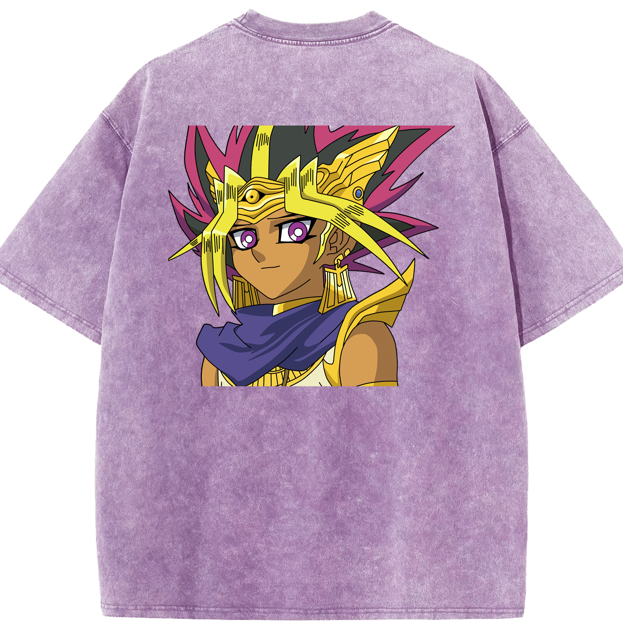 （画像用） 遊☆戯☆王 Yu-Gi-Oh! 綿100% ヴィンテージ風 半袖Tシャツ（背面プリント）