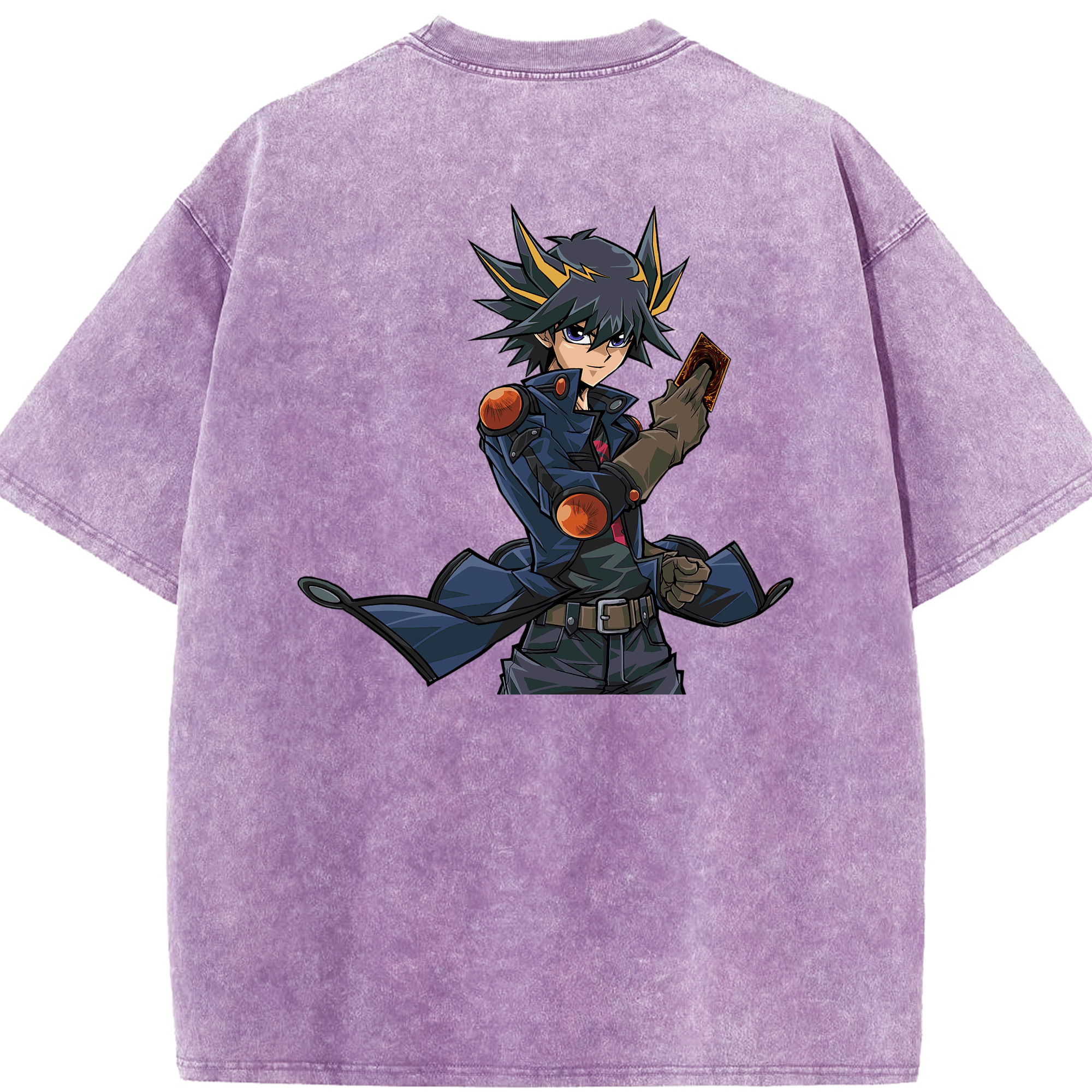 （画像用） 遊☆戯☆王 Yu-Gi-Oh! 綿100% ヴィンテージ風 半袖Tシャツ（背面プリント）