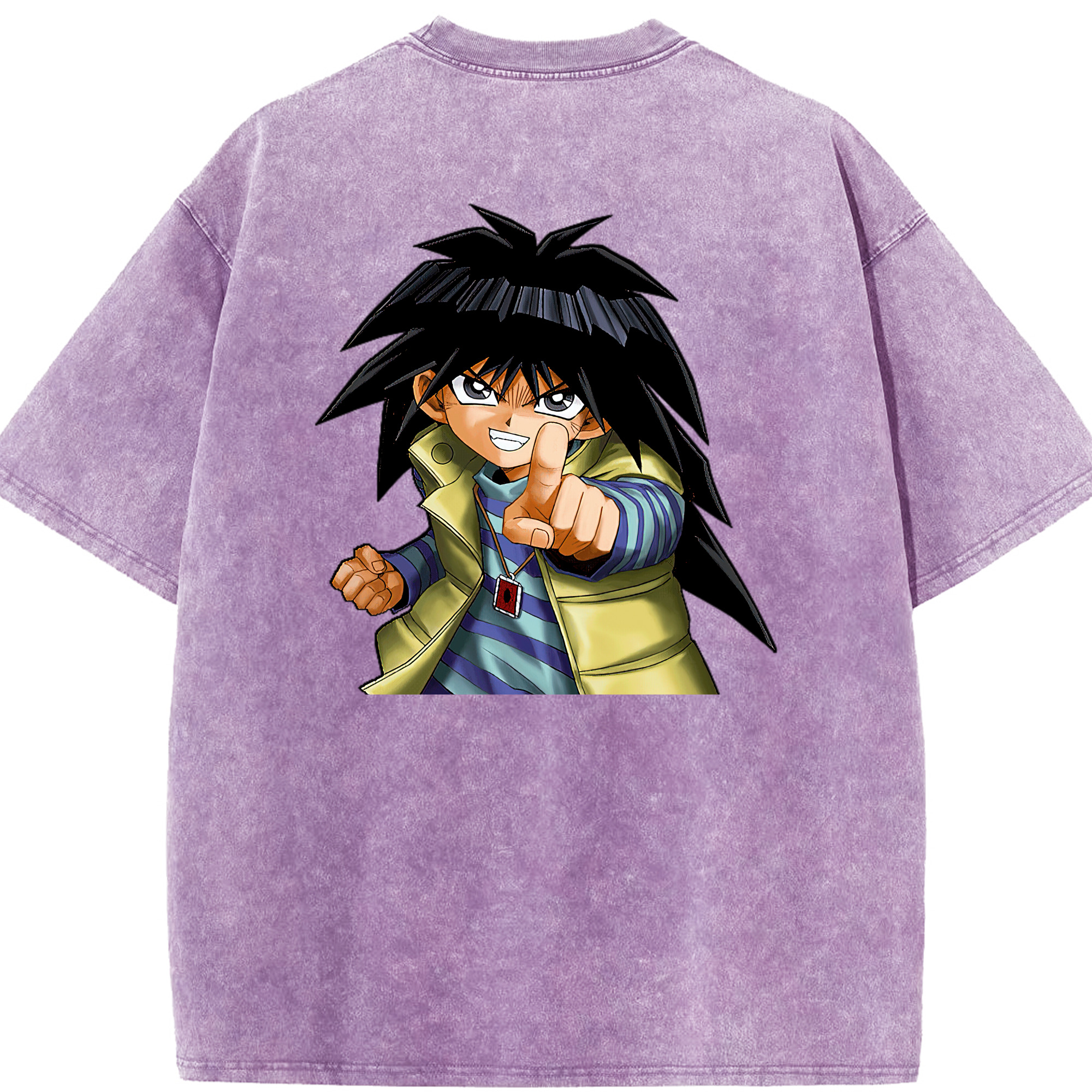 （画像用） 遊☆戯☆王 Yu-Gi-Oh! 綿100% ヴィンテージ風 半袖Tシャツ（背面プリント）