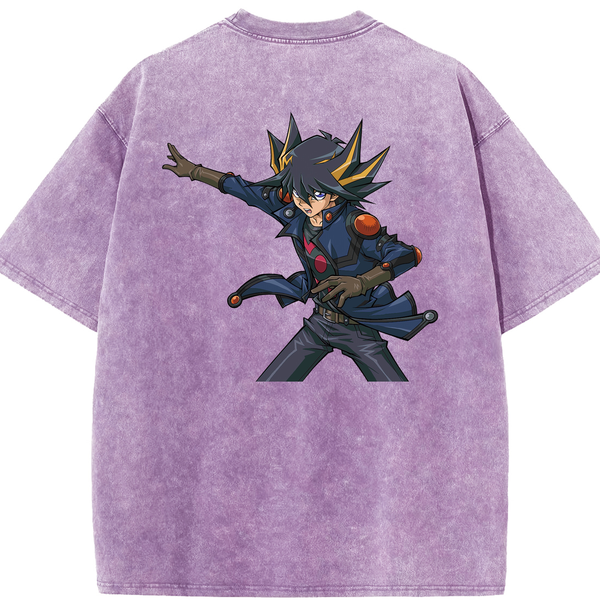 （画像用） 遊☆戯☆王 Yu-Gi-Oh! 綿100% ヴィンテージ風 半袖Tシャツ（背面プリント）