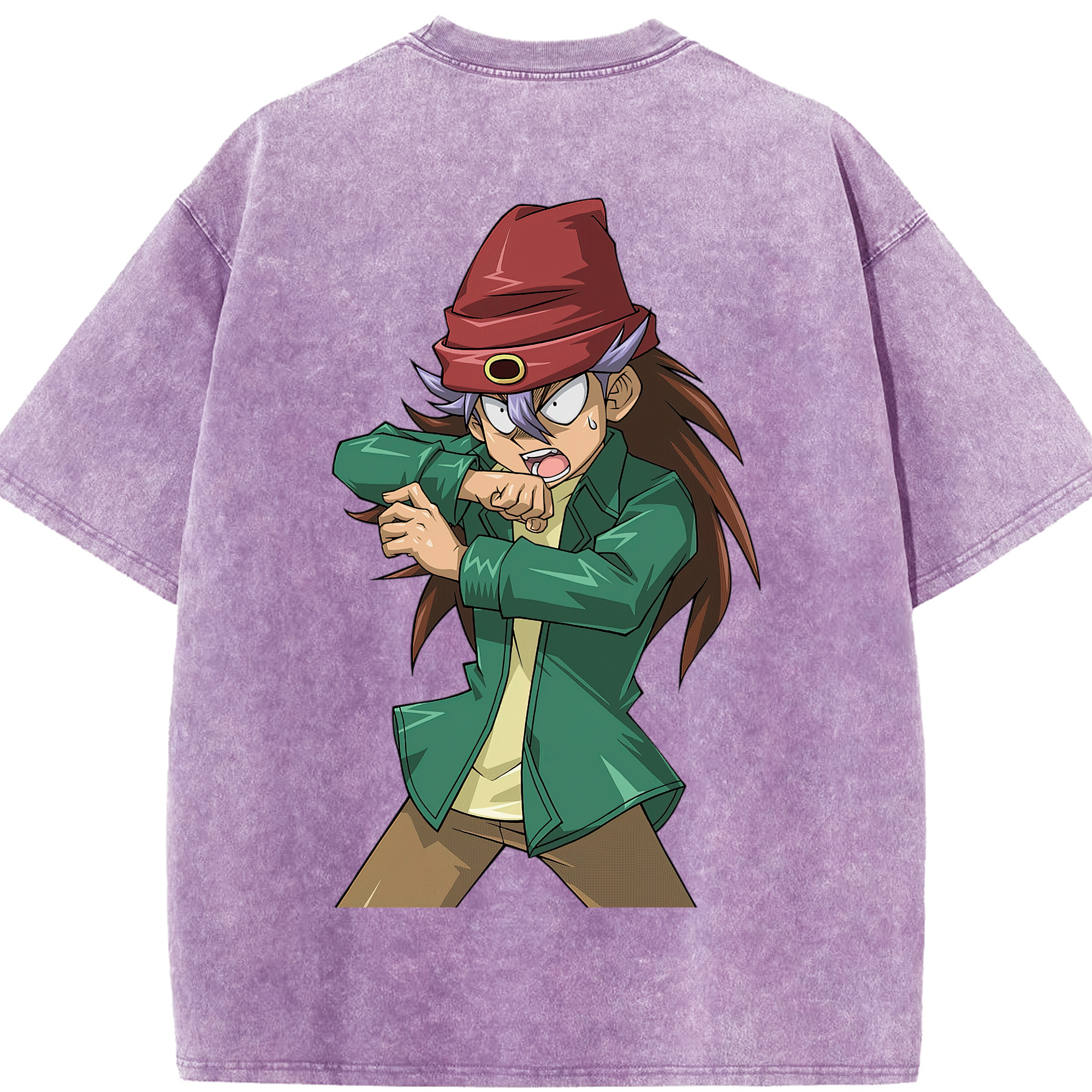 （画像用） 遊☆戯☆王 Yu-Gi-Oh! 綿100% ヴィンテージ風 半袖Tシャツ（背面プリント）