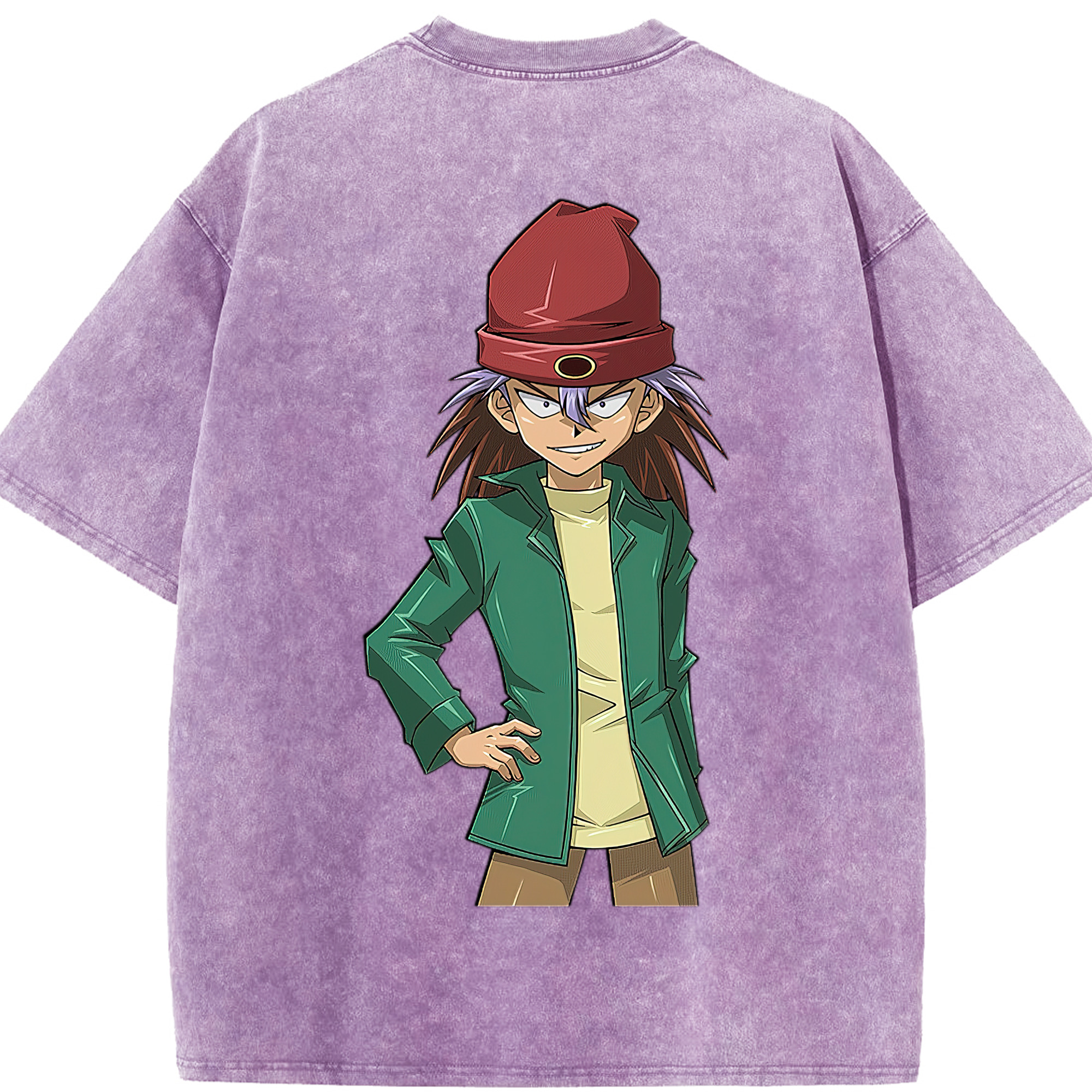（画像用） 遊☆戯☆王 Yu-Gi-Oh! 綿100% ヴィンテージ風 半袖Tシャツ（背面プリント）
