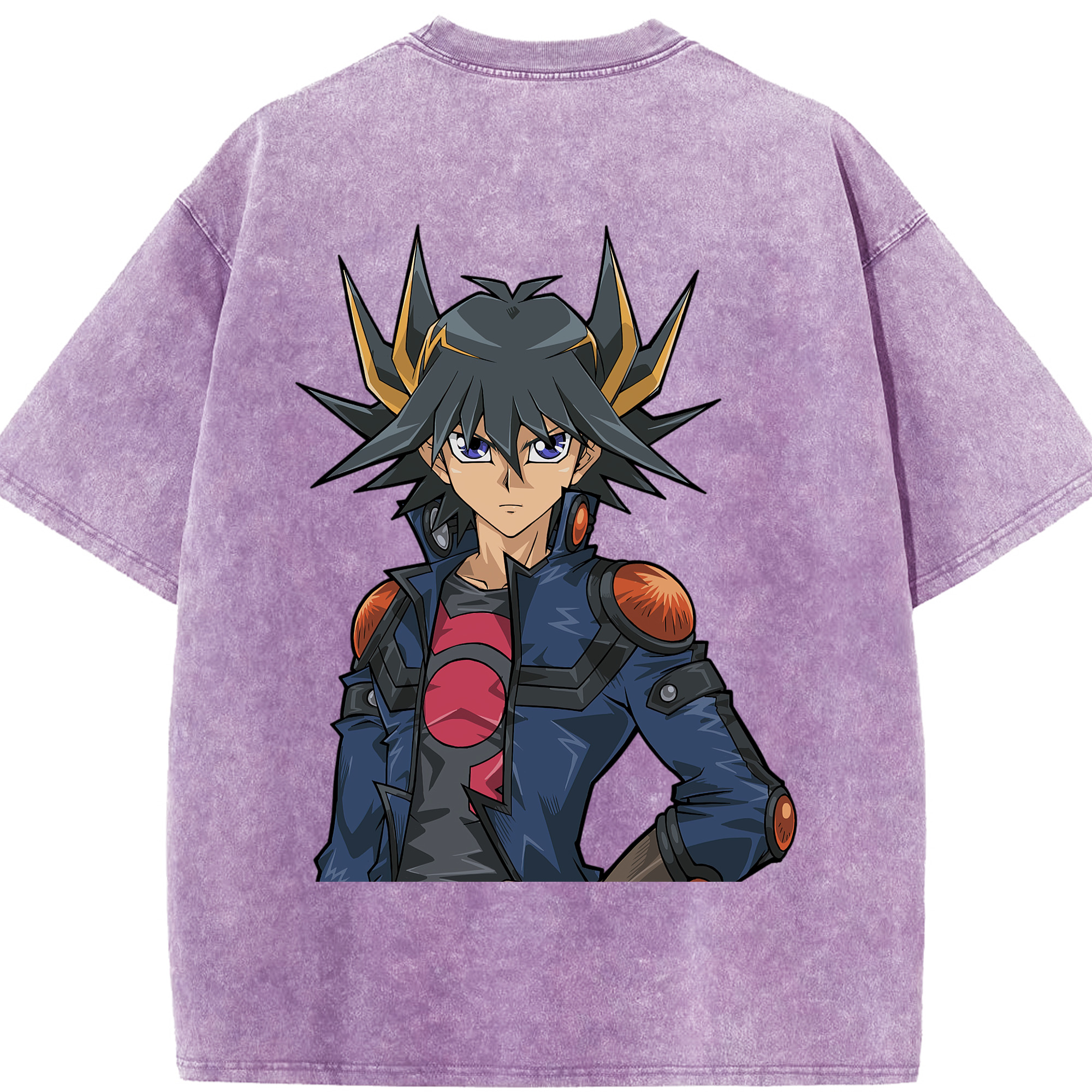（画像用） 遊☆戯☆王 Yu-Gi-Oh! 綿100% ヴィンテージ風 半袖Tシャツ（背面プリント）