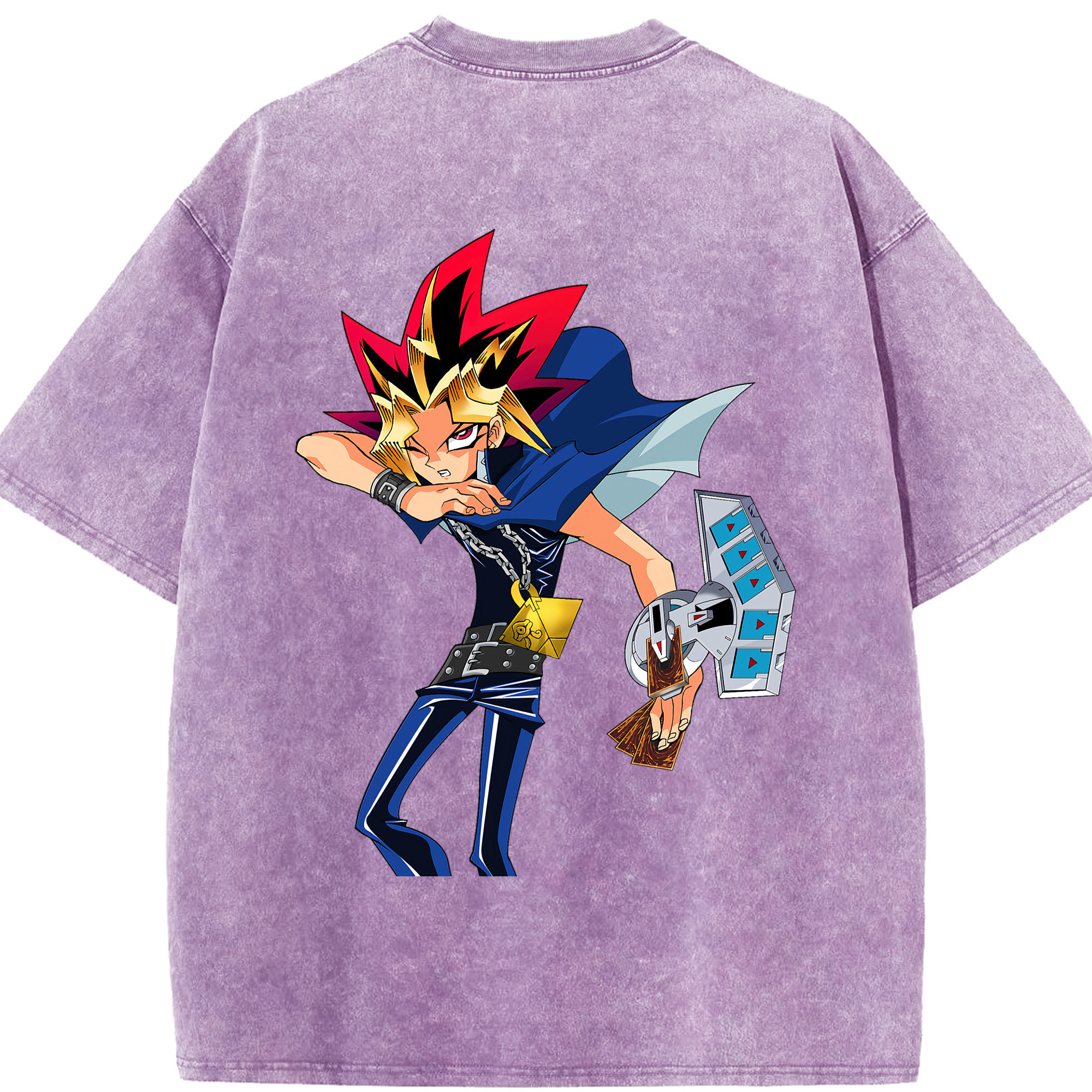 （画像用） 遊☆戯☆王 Yu-Gi-Oh! 綿100% ヴィンテージ風 半袖Tシャツ（背面プリント）