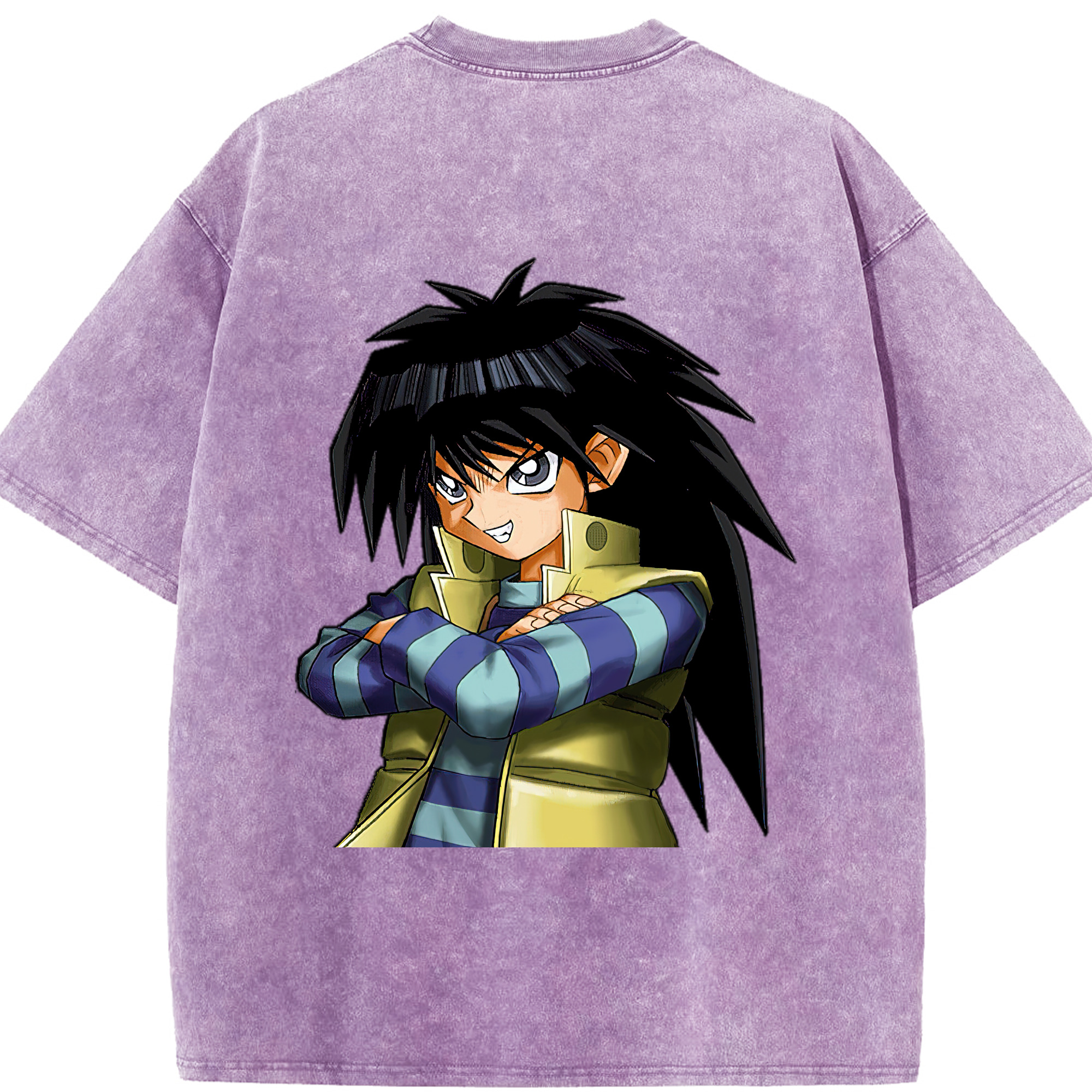（画像用） 遊☆戯☆王 Yu-Gi-Oh! 綿100% ヴィンテージ風 半袖Tシャツ（背面プリント）