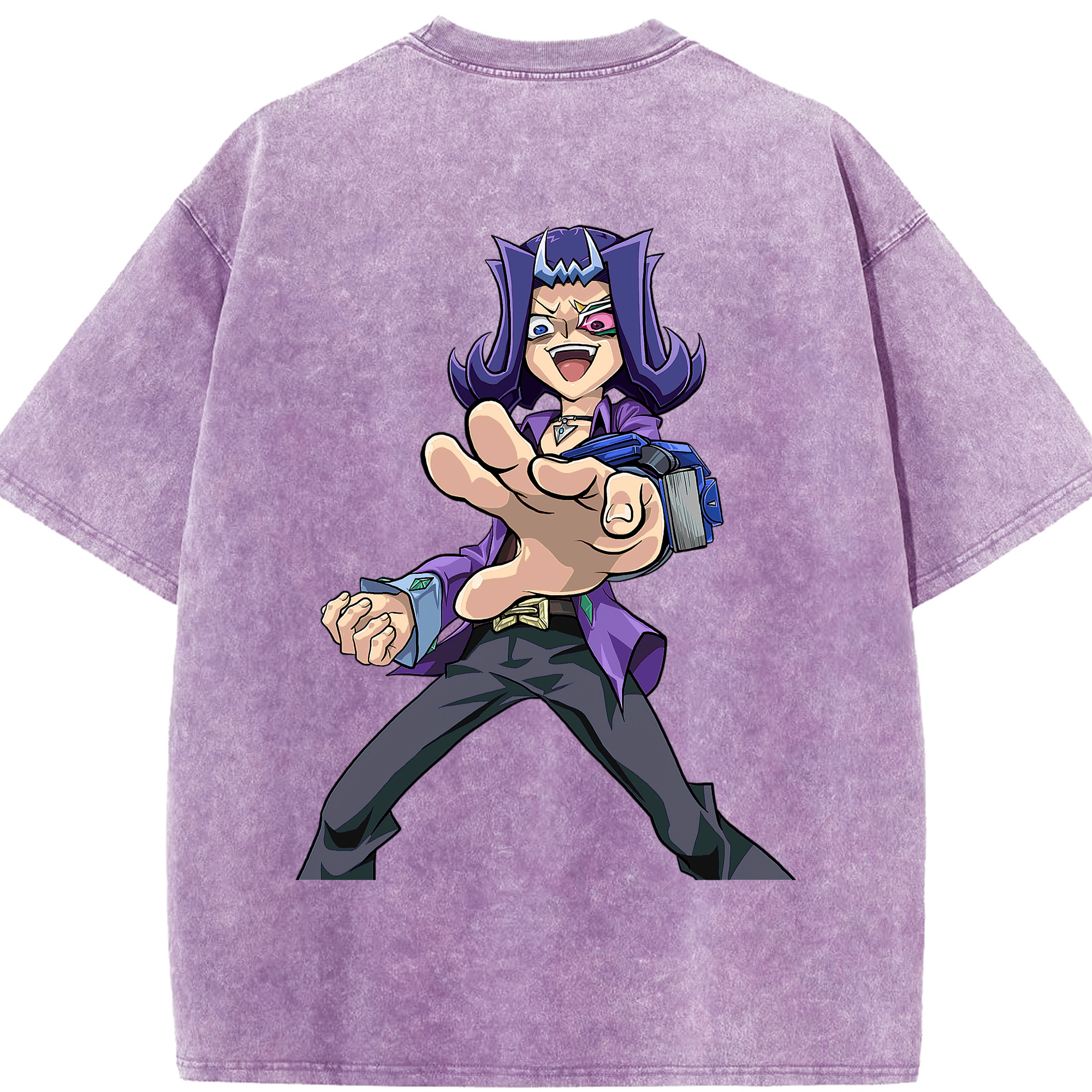 （画像用） 遊☆戯☆王 Yu-Gi-Oh! 綿100% ヴィンテージ風 半袖Tシャツ（背面プリント）