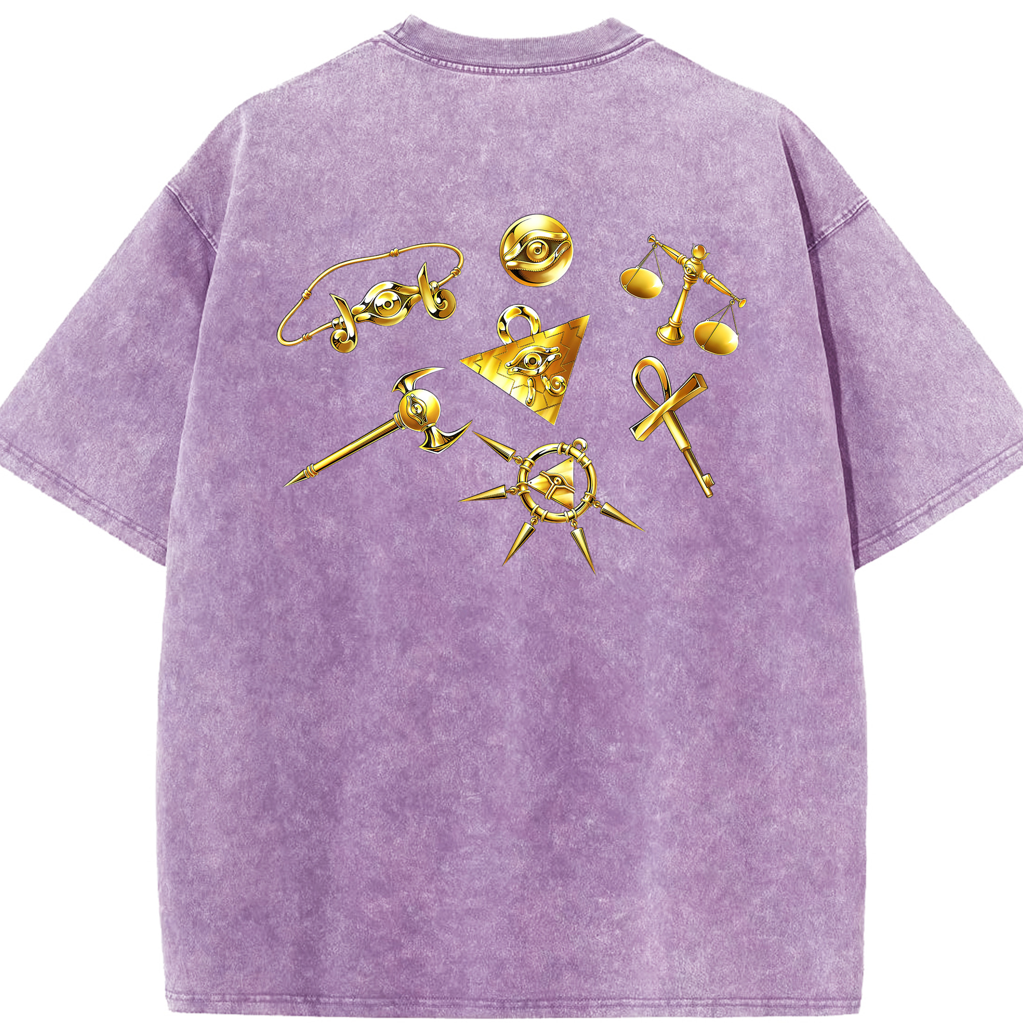 （画像用） 遊☆戯☆王 Yu-Gi-Oh! 綿100% ヴィンテージ風 半袖Tシャツ（背面プリント）