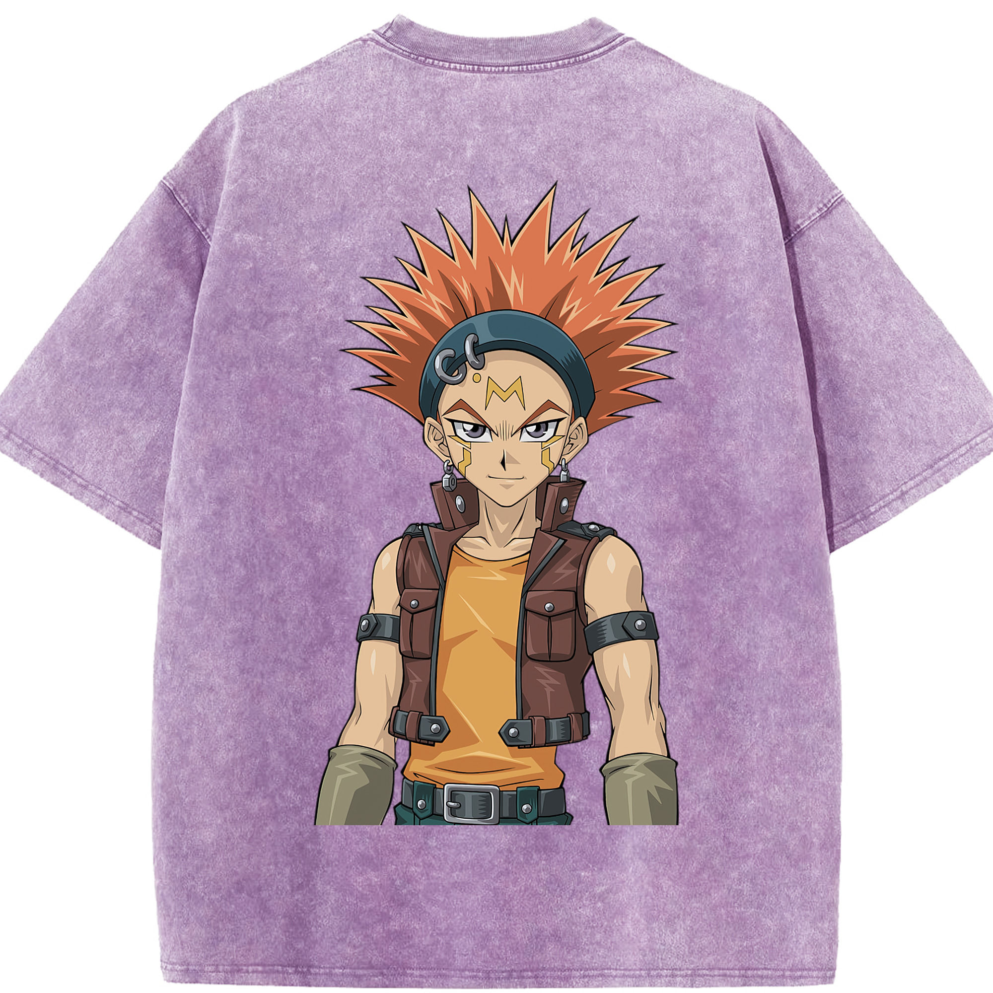 （画像用） 遊☆戯☆王 Yu-Gi-Oh! 綿100% ヴィンテージ風 半袖Tシャツ（背面プリント）