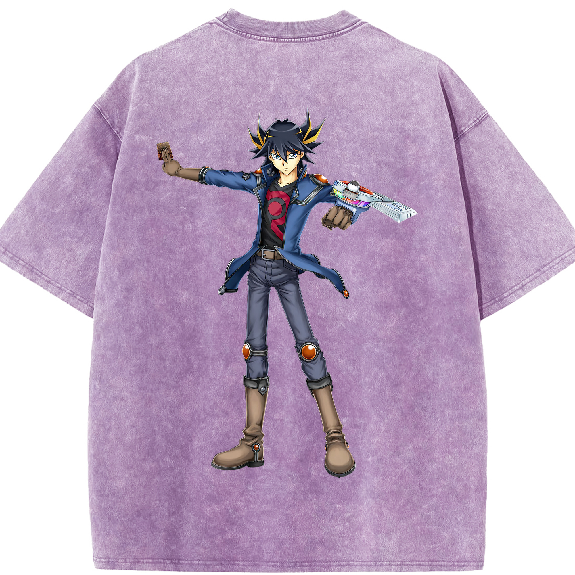 （画像用） 遊☆戯☆王 Yu-Gi-Oh! 綿100% ヴィンテージ風 半袖Tシャツ（背面プリント）