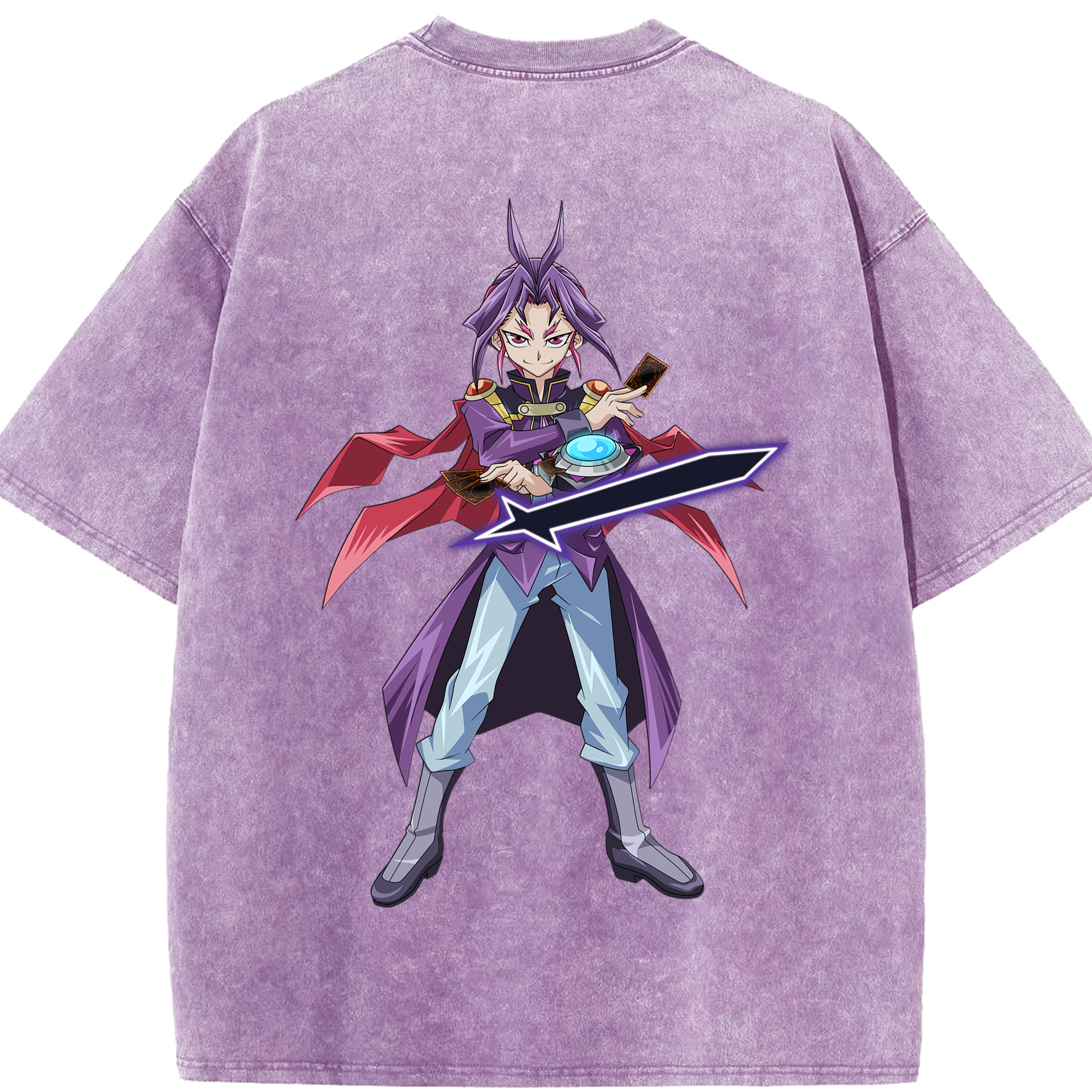 （画像用） 遊☆戯☆王 Yu-Gi-Oh! 綿100% ヴィンテージ風 半袖Tシャツ（背面プリント）