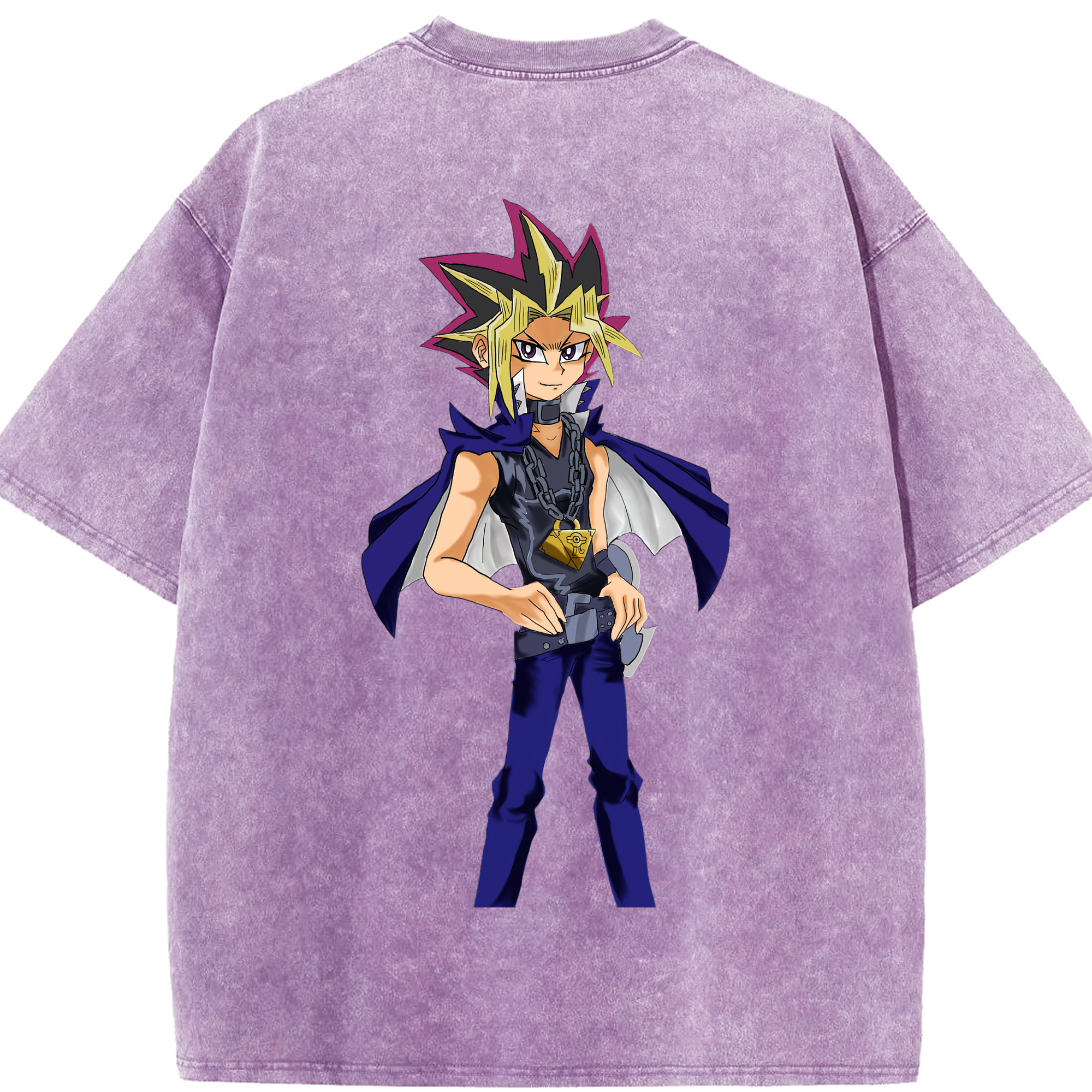 （画像用） 遊☆戯☆王 Yu-Gi-Oh! 綿100% ヴィンテージ風 半袖Tシャツ（背面プリント）