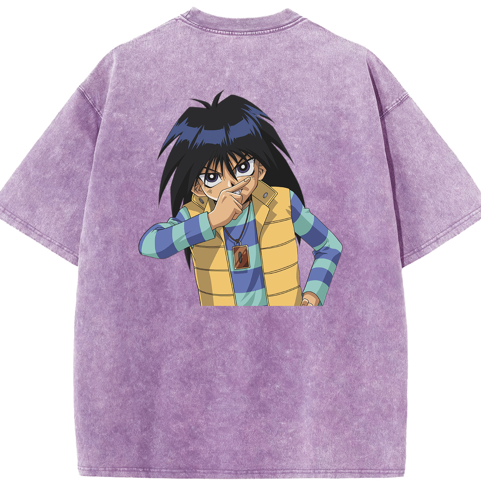 （画像用） 遊☆戯☆王 Yu-Gi-Oh! 綿100% ヴィンテージ風 半袖Tシャツ（背面プリント）