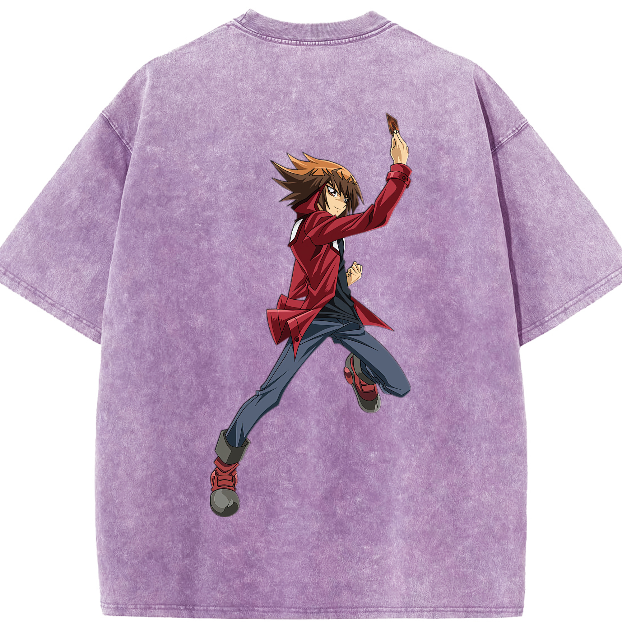 （画像用） 遊☆戯☆王 Yu-Gi-Oh! 綿100% ヴィンテージ風 半袖Tシャツ（背面プリント）