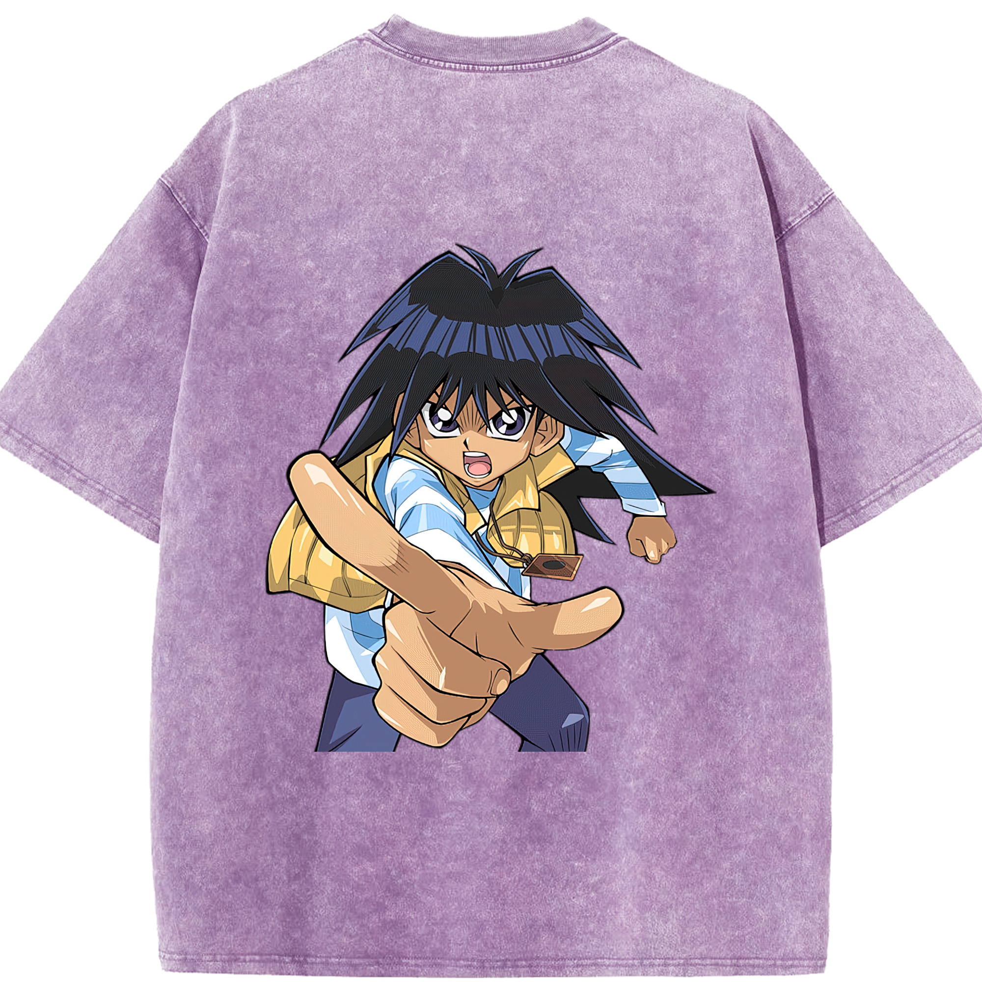 （画像用） 遊☆戯☆王 Yu-Gi-Oh! 綿100% ヴィンテージ風 半袖Tシャツ（背面プリント）