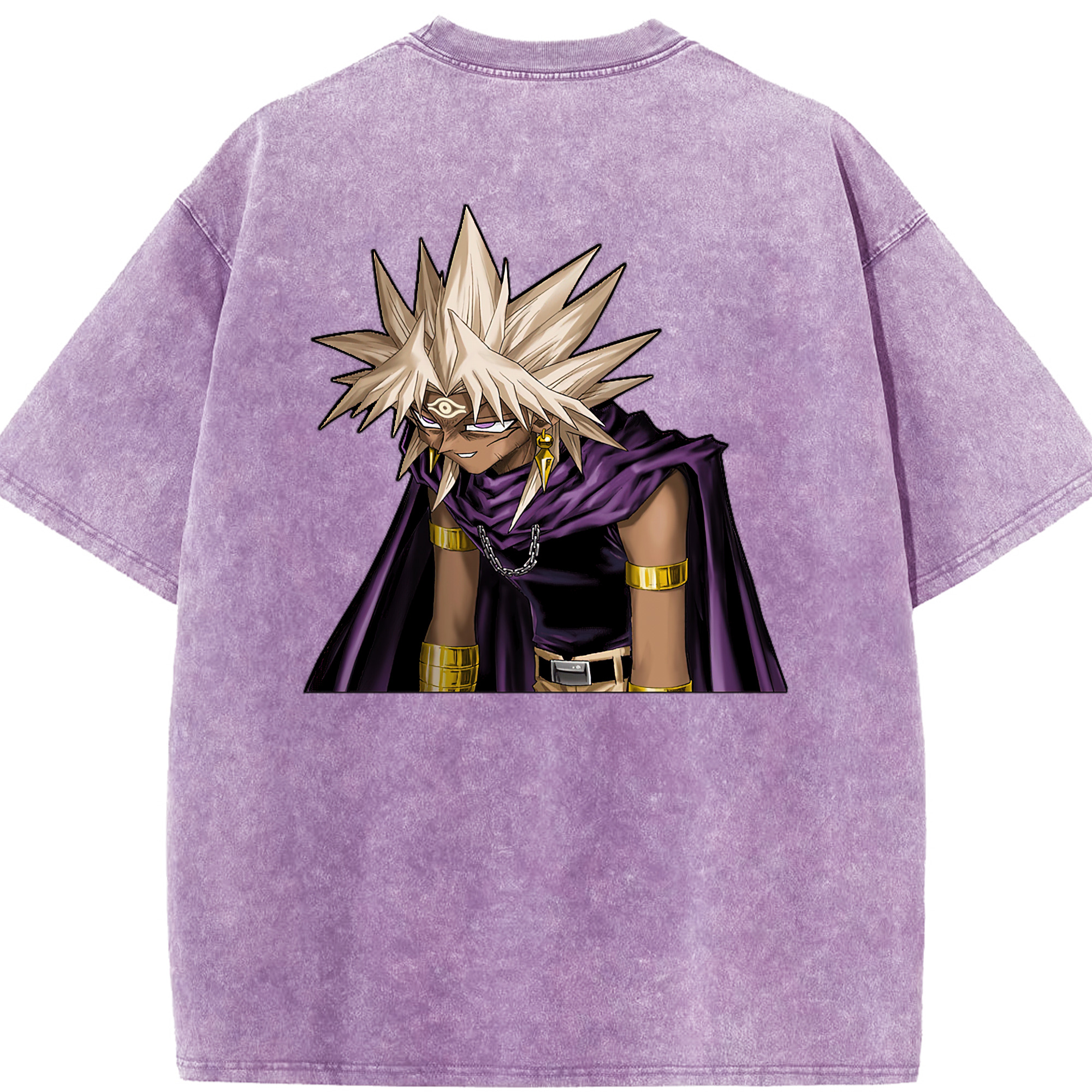 （画像用） 遊☆戯☆王 Yu-Gi-Oh! 綿100% ヴィンテージ風 半袖Tシャツ（背面プリント）
