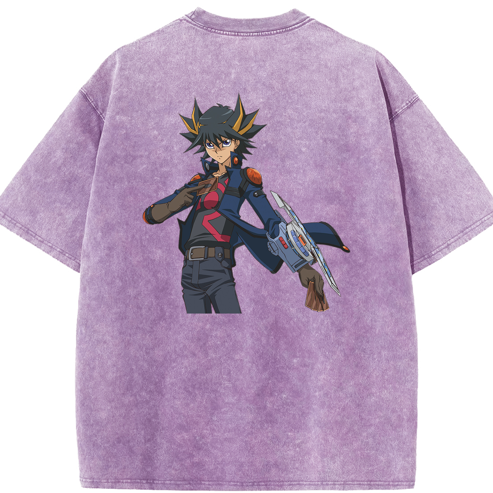 （画像用） 遊☆戯☆王 Yu-Gi-Oh! 綿100% ヴィンテージ風 半袖Tシャツ（背面プリント）