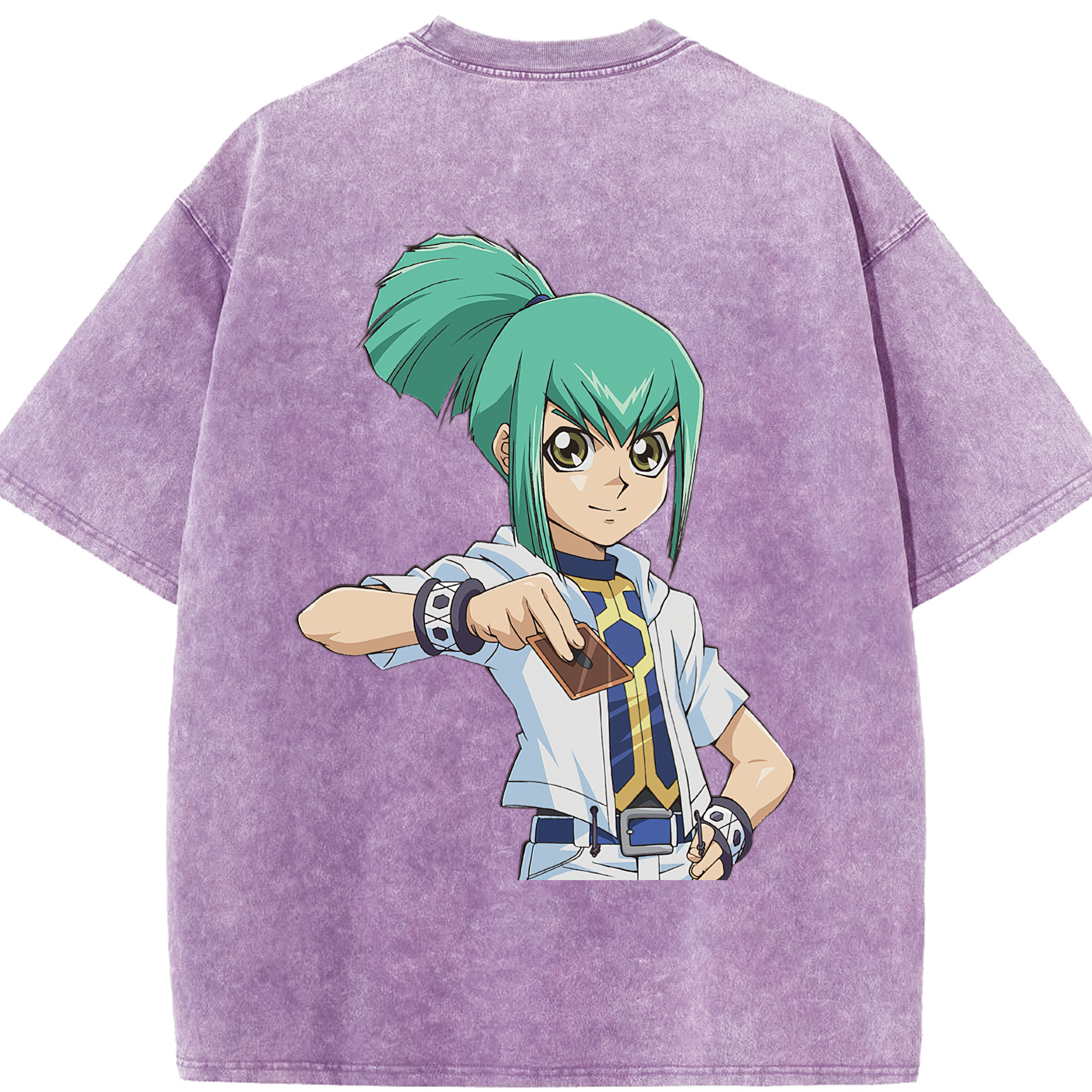 （画像用） 遊☆戯☆王 Yu-Gi-Oh! 綿100% ヴィンテージ風 半袖Tシャツ（背面プリント）