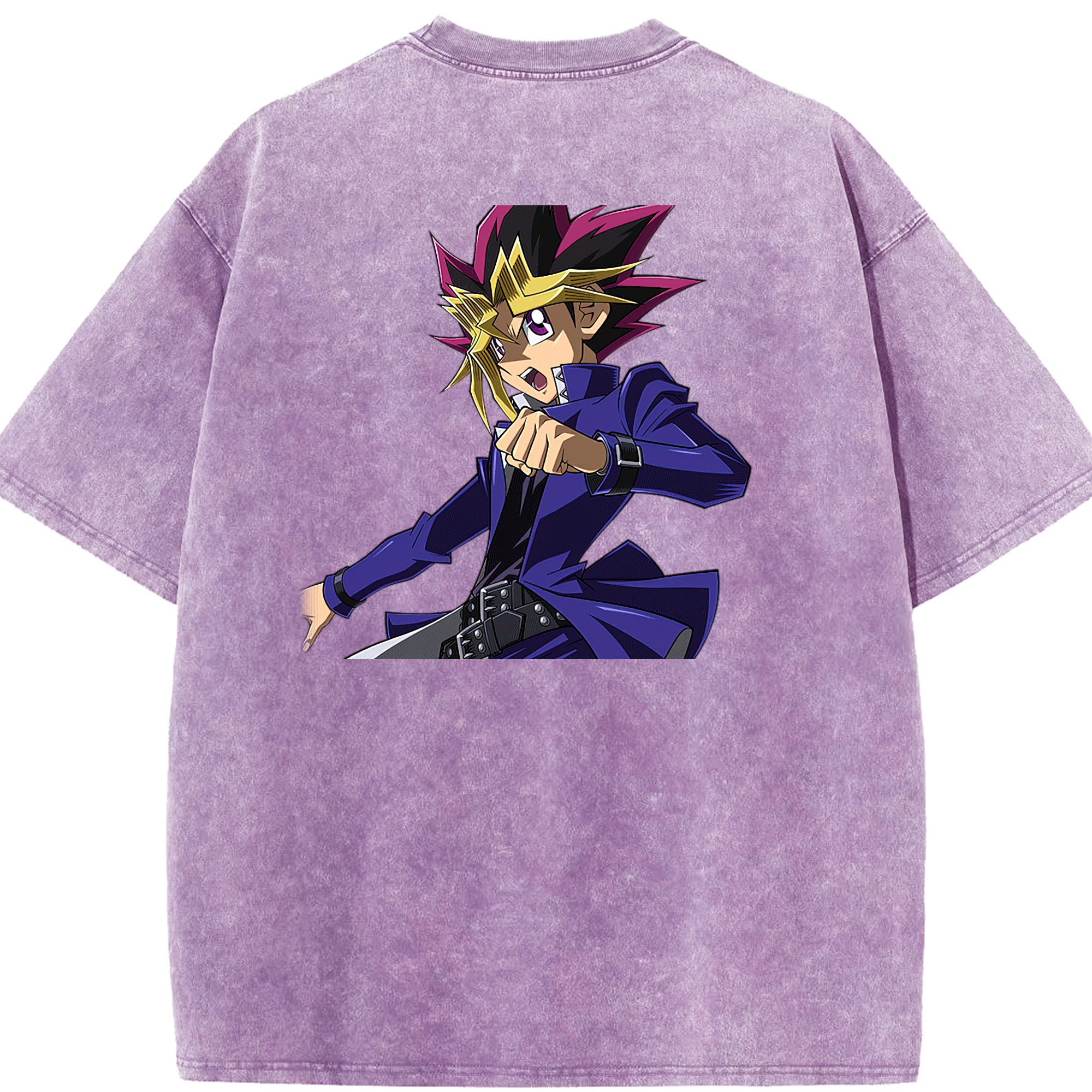 （画像用） 遊☆戯☆王 Yu-Gi-Oh! 綿100% ヴィンテージ風 半袖Tシャツ（背面プリント）