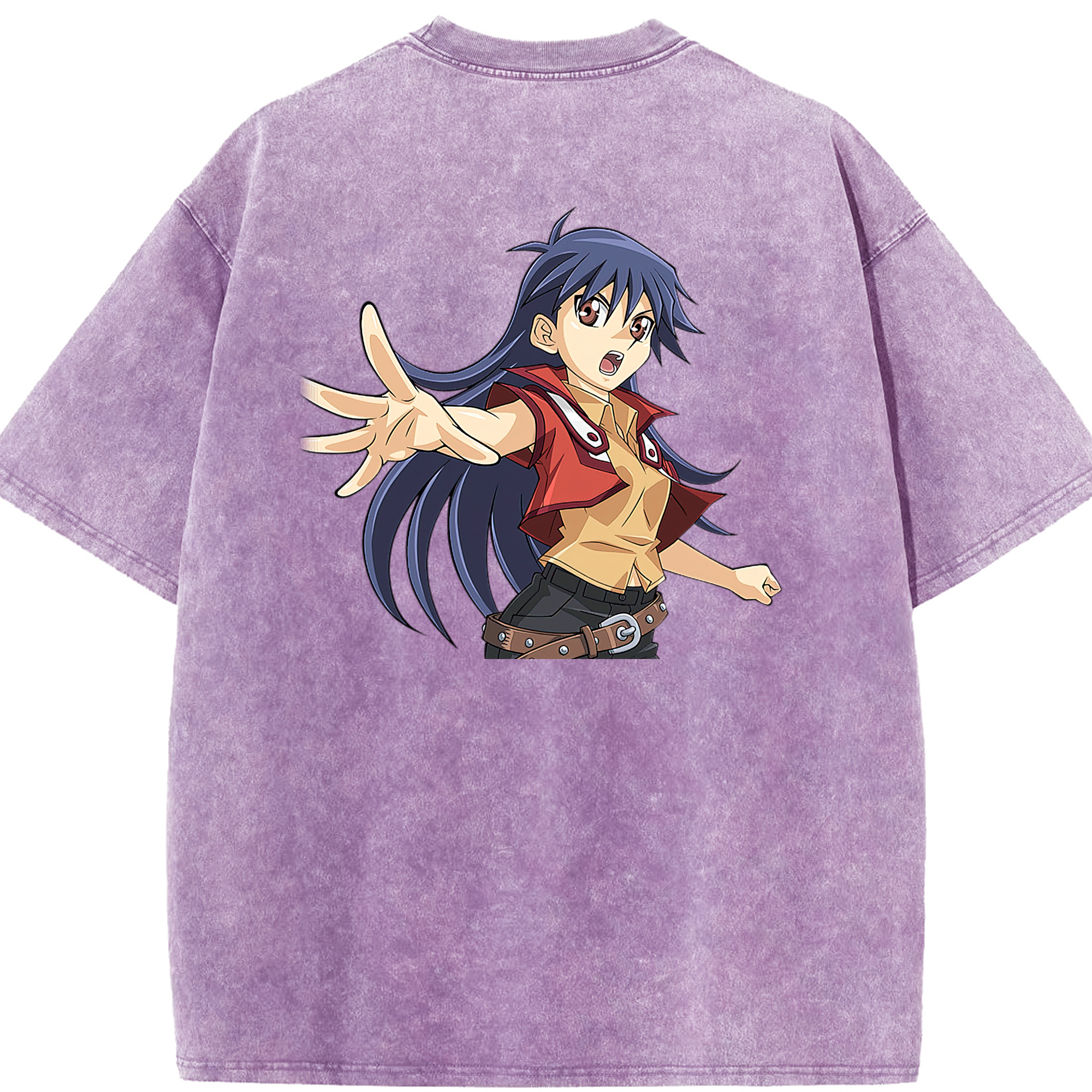 （画像用） 遊☆戯☆王 Yu-Gi-Oh! 綿100% ヴィンテージ風 半袖Tシャツ（背面プリント）