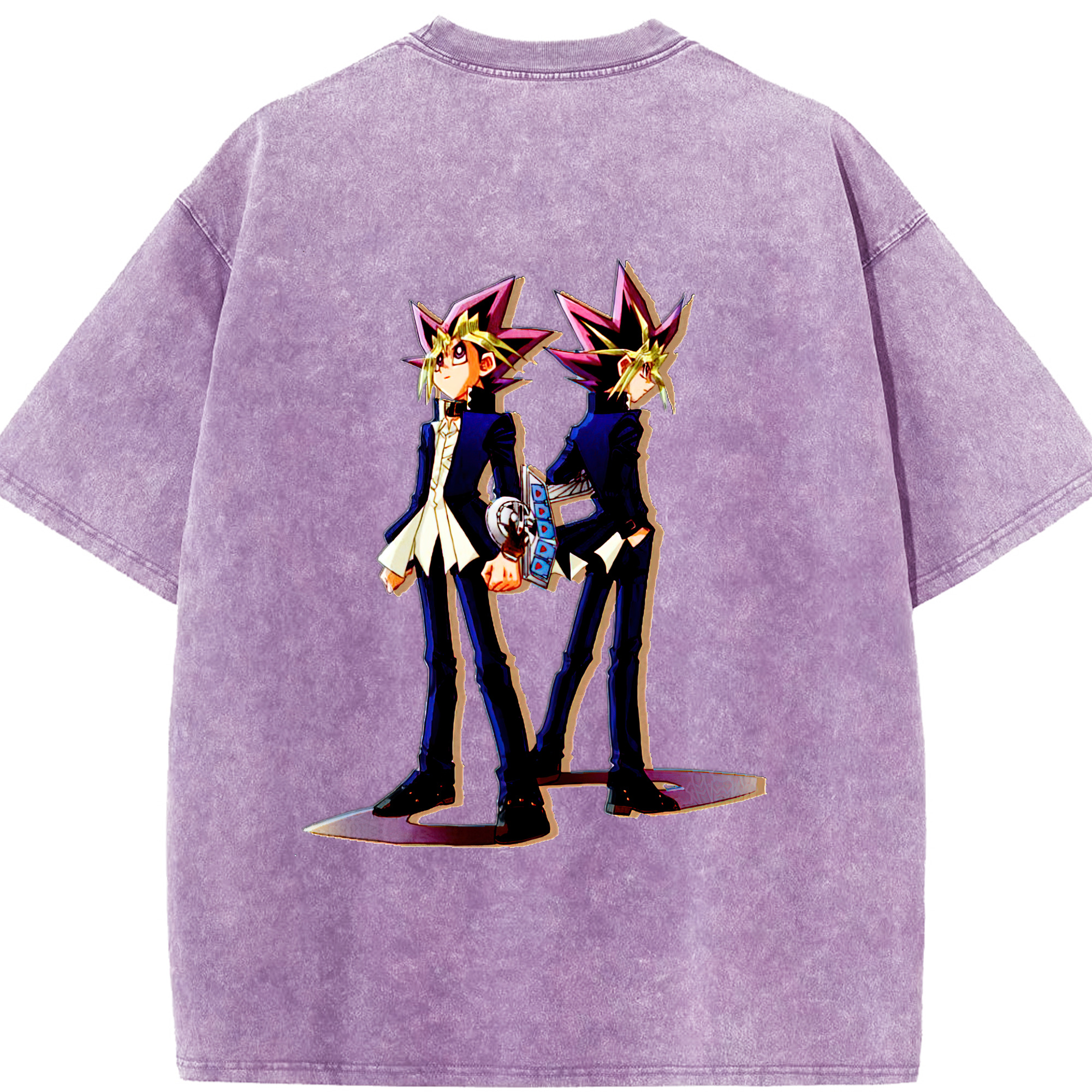 （画像用） 遊☆戯☆王 Yu-Gi-Oh! 綿100% ヴィンテージ風 半袖Tシャツ（背面プリント）