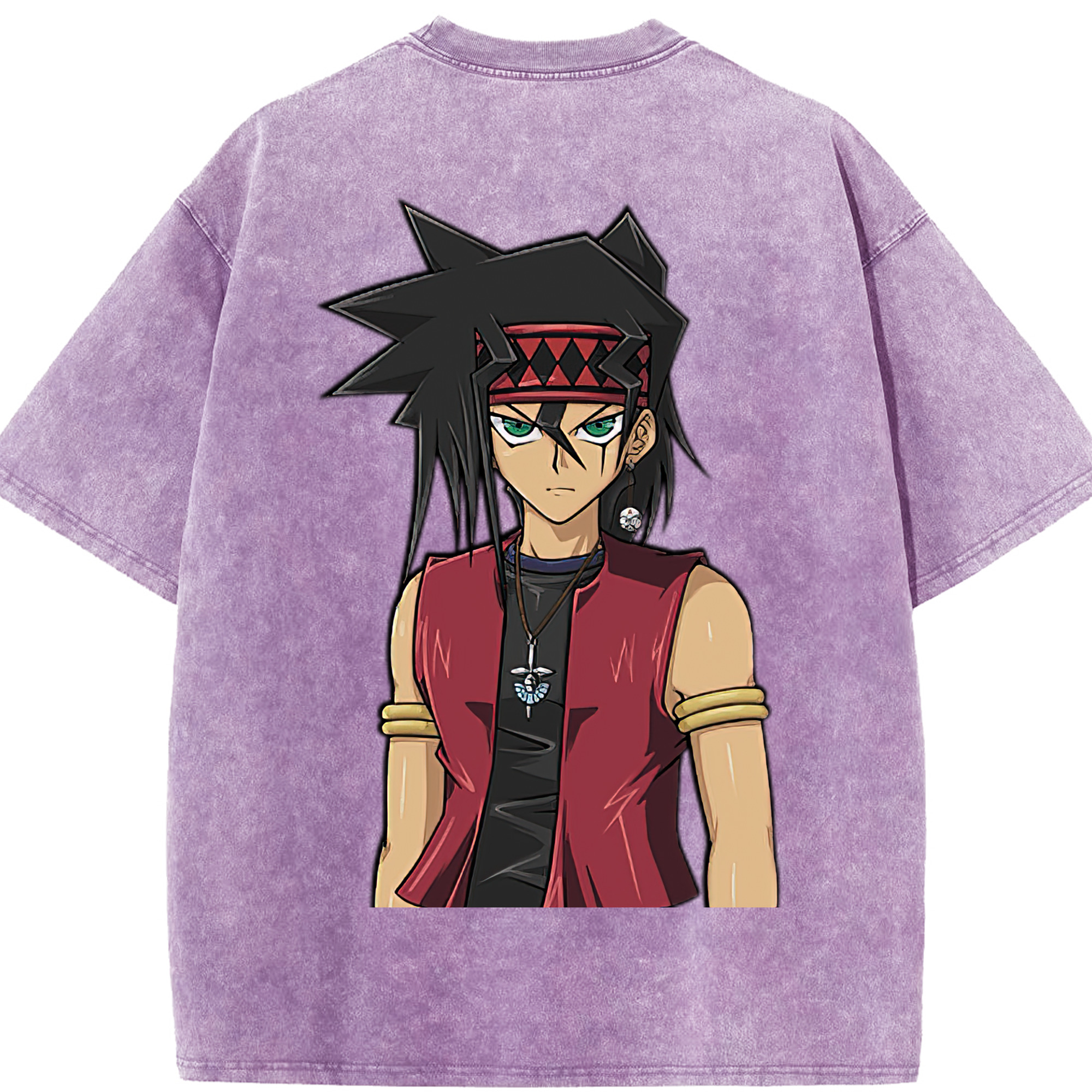 （画像用） 遊☆戯☆王 Yu-Gi-Oh! 綿100% ヴィンテージ風 半袖Tシャツ（背面プリント）