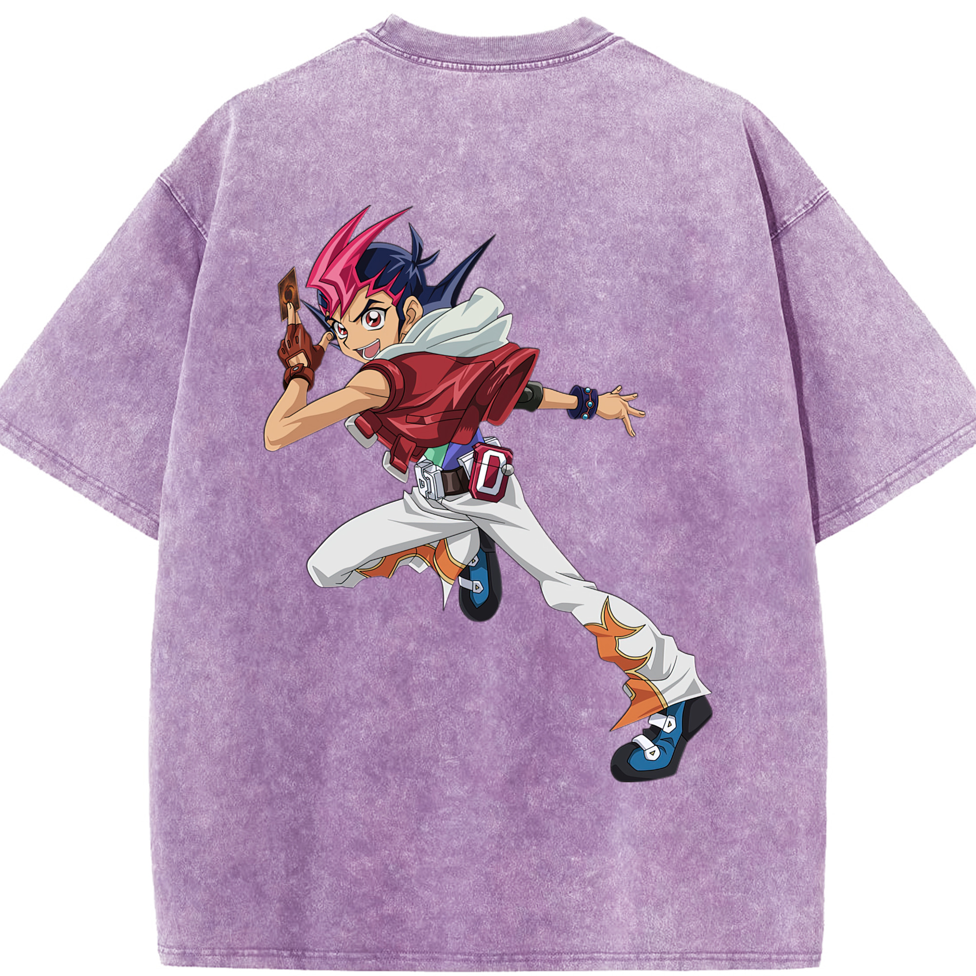 （画像用） 遊☆戯☆王 Yu-Gi-Oh! 綿100% ヴィンテージ風 半袖Tシャツ（背面プリント）