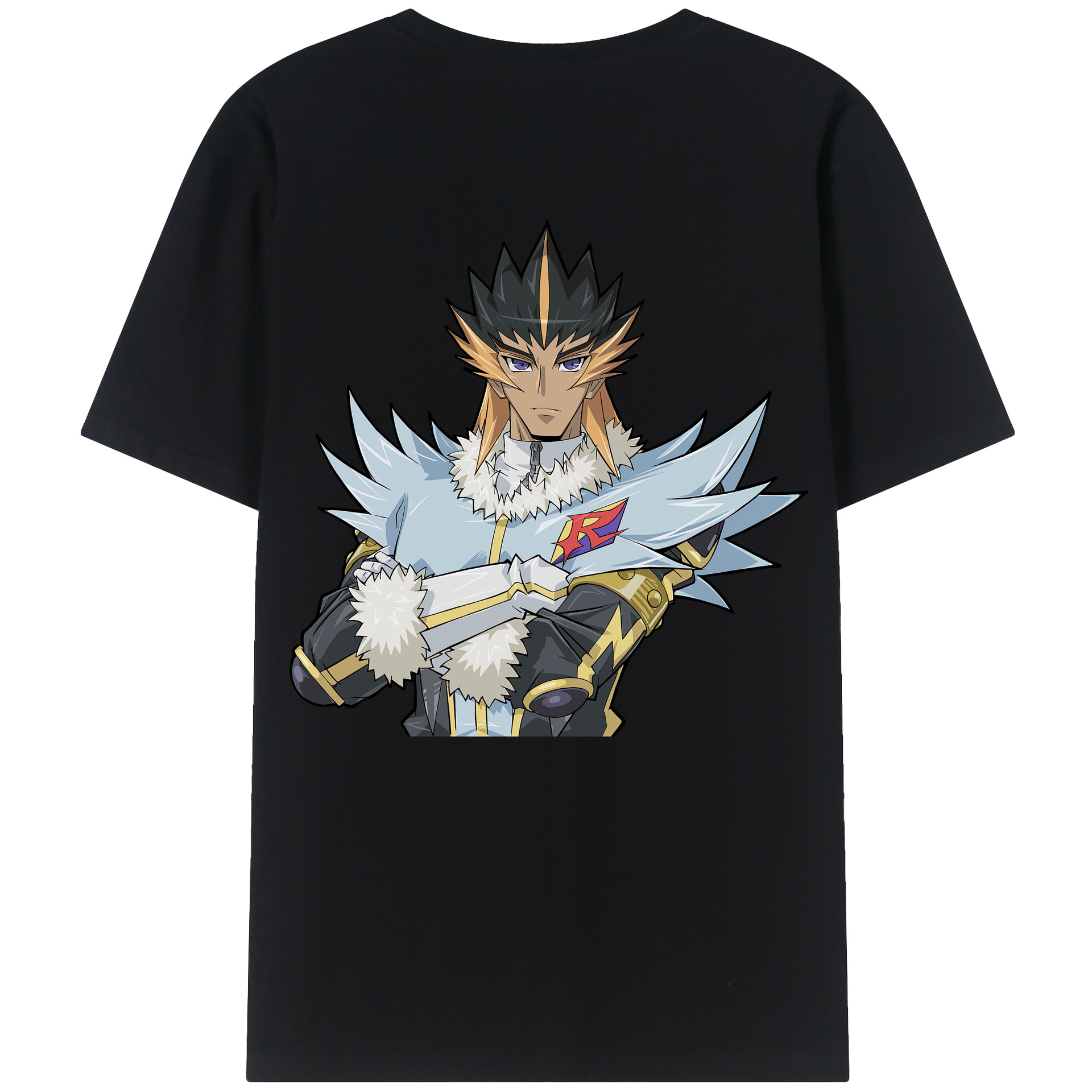 （画像用） 遊☆戯☆王 Yu-Gi-Oh! 綿100％ メンズ半袖Tシャツ（バックプリント） 通気性