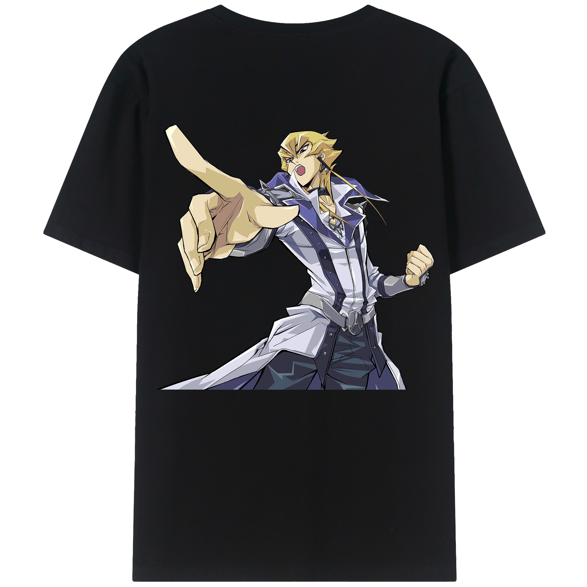 （画像用） 遊☆戯☆王 Yu-Gi-Oh! 綿100％ メンズ半袖Tシャツ（バックプリント） 通気性
