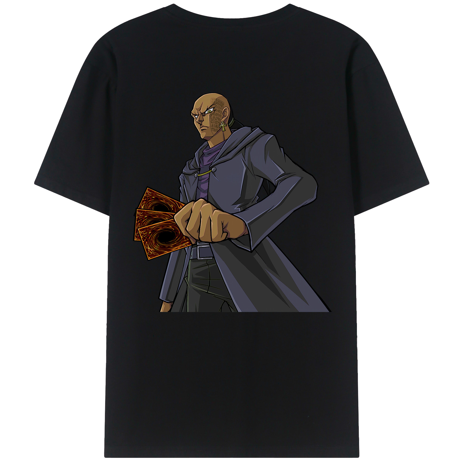 （画像用） 遊☆戯☆王 Yu-Gi-Oh! 綿100％ メンズ半袖Tシャツ（バックプリント） 通気性