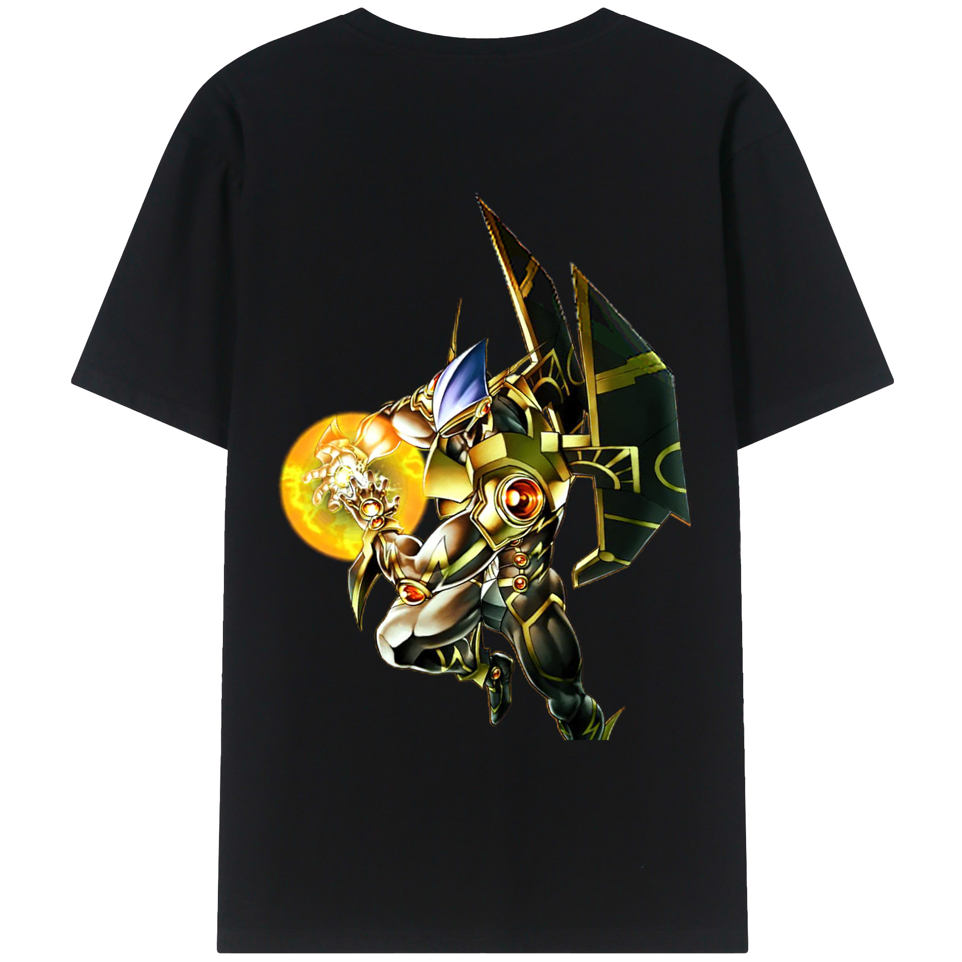 （画像用） 遊☆戯☆王 Yu-Gi-Oh! 綿100％ メンズ半袖Tシャツ（バックプリント） 通気性