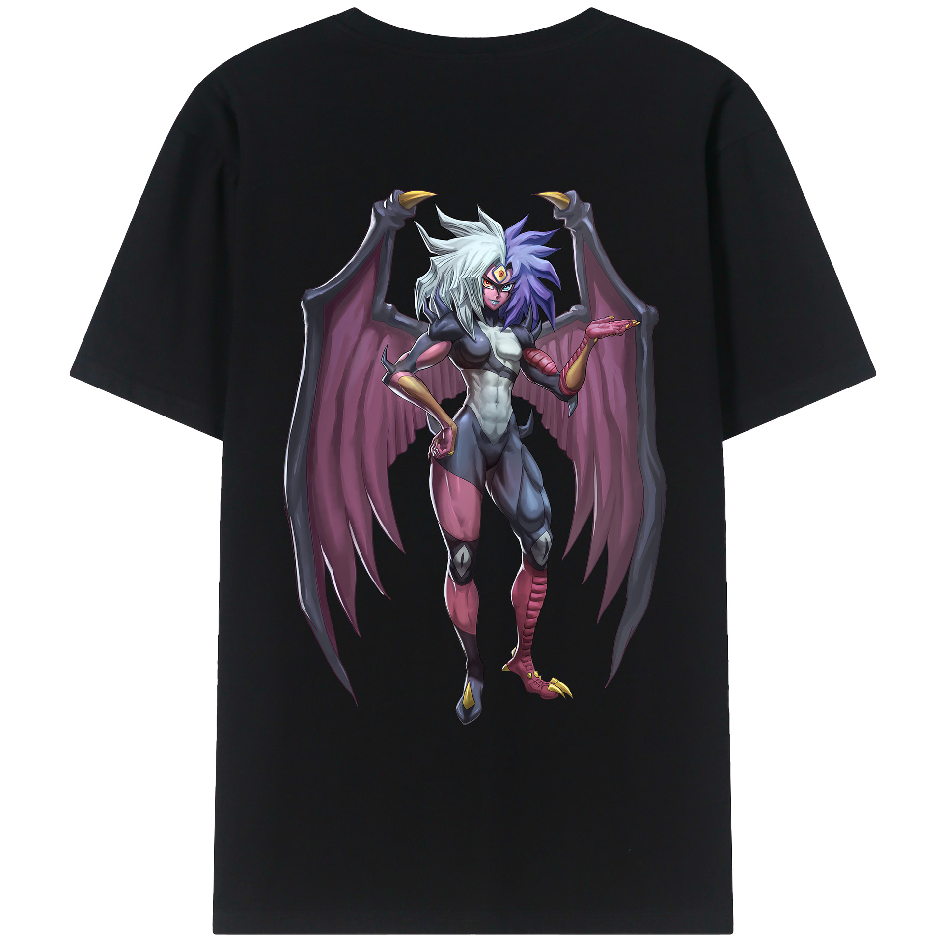 （画像用） 遊☆戯☆王 Yu-Gi-Oh! 綿100％ メンズ半袖Tシャツ（バックプリント） 通気性