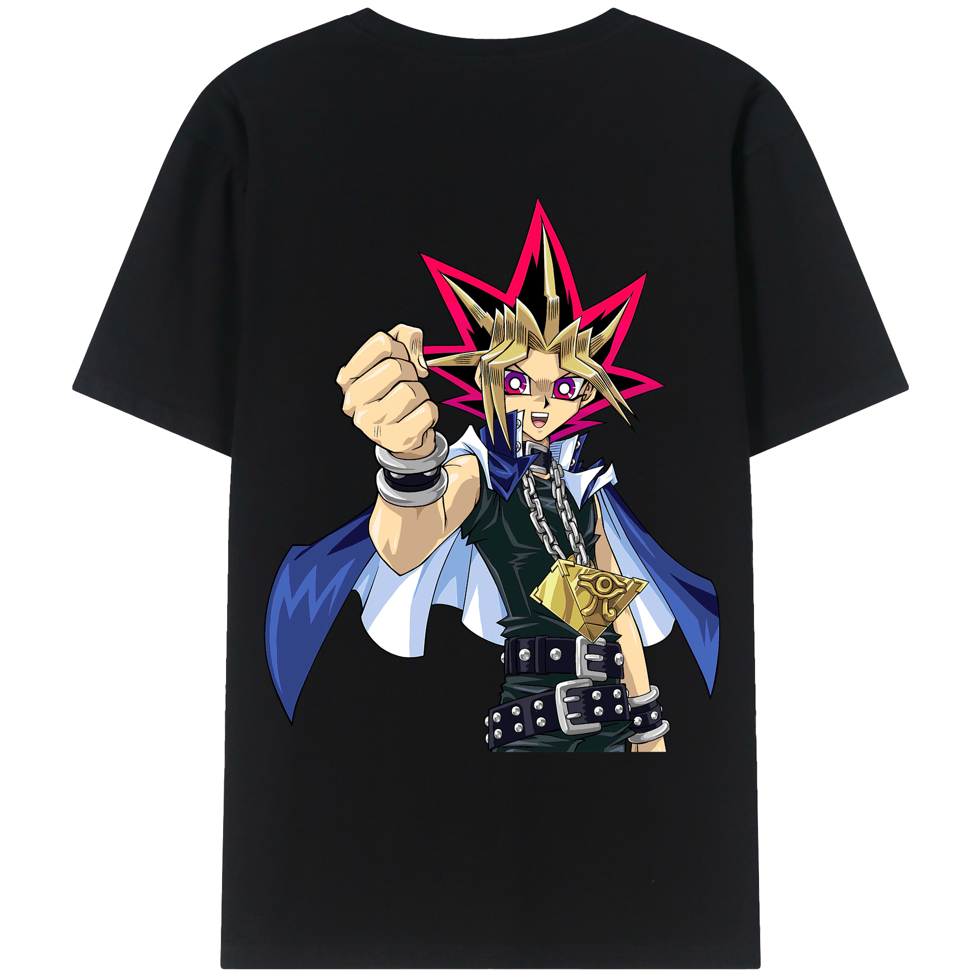（画像用） 遊☆戯☆王 Yu-Gi-Oh! 綿100％ メンズ半袖Tシャツ（バックプリント） 通気性