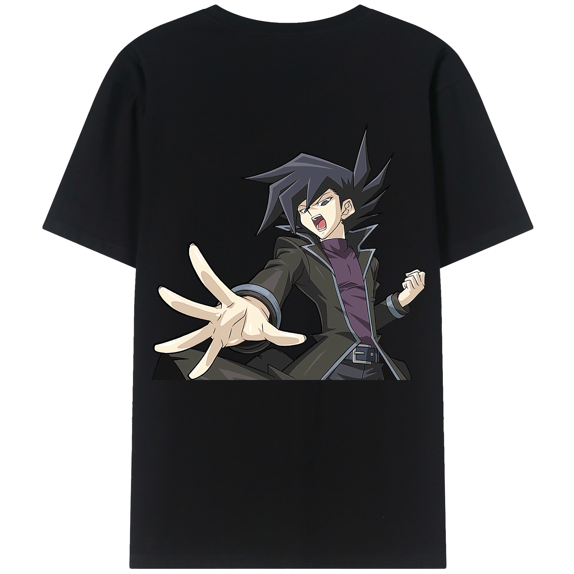 （画像用） 遊☆戯☆王 Yu-Gi-Oh! 綿100％ メンズ半袖Tシャツ（バックプリント） 通気性