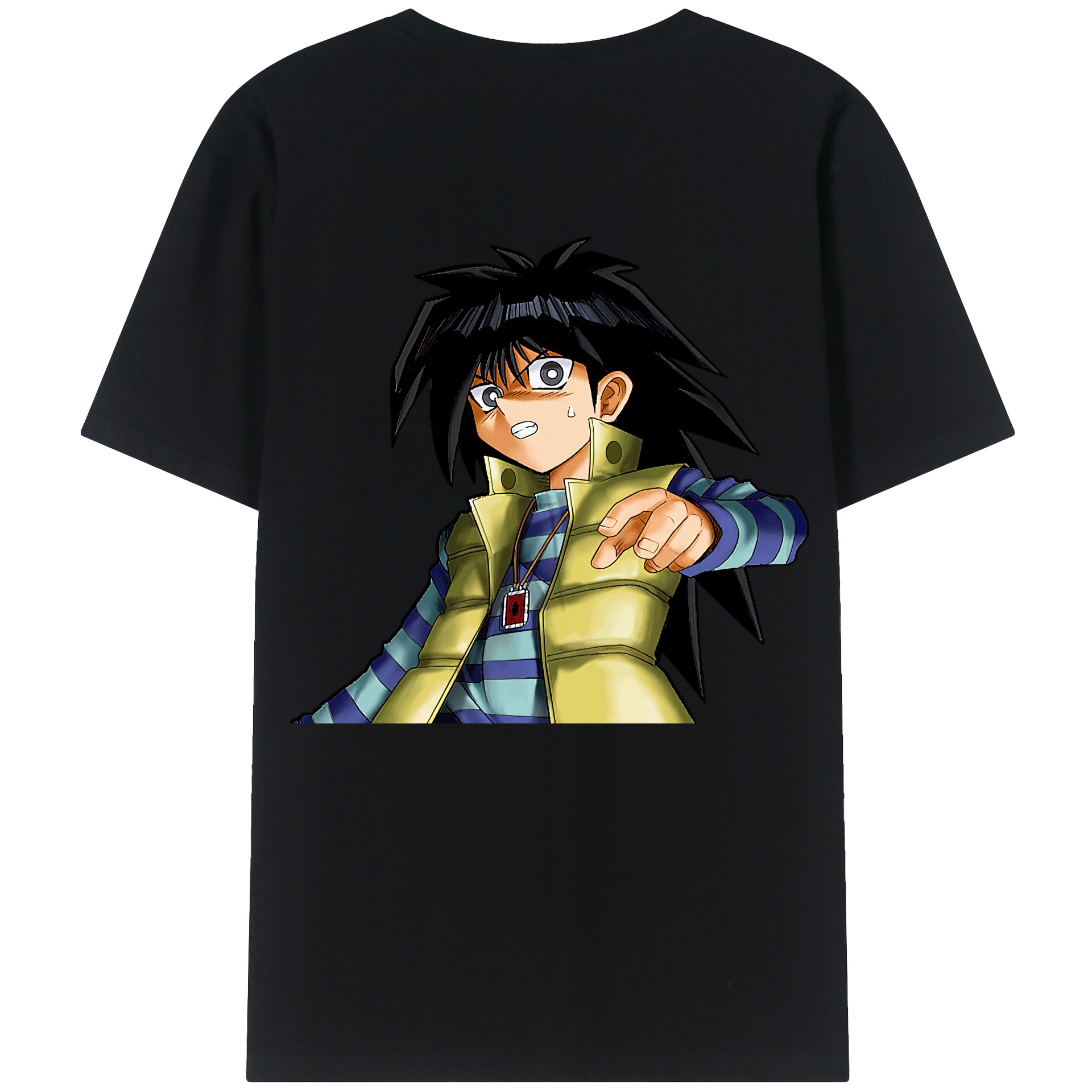 （画像用） 遊☆戯☆王 Yu-Gi-Oh! 綿100％ メンズ半袖Tシャツ（バックプリント） 通気性